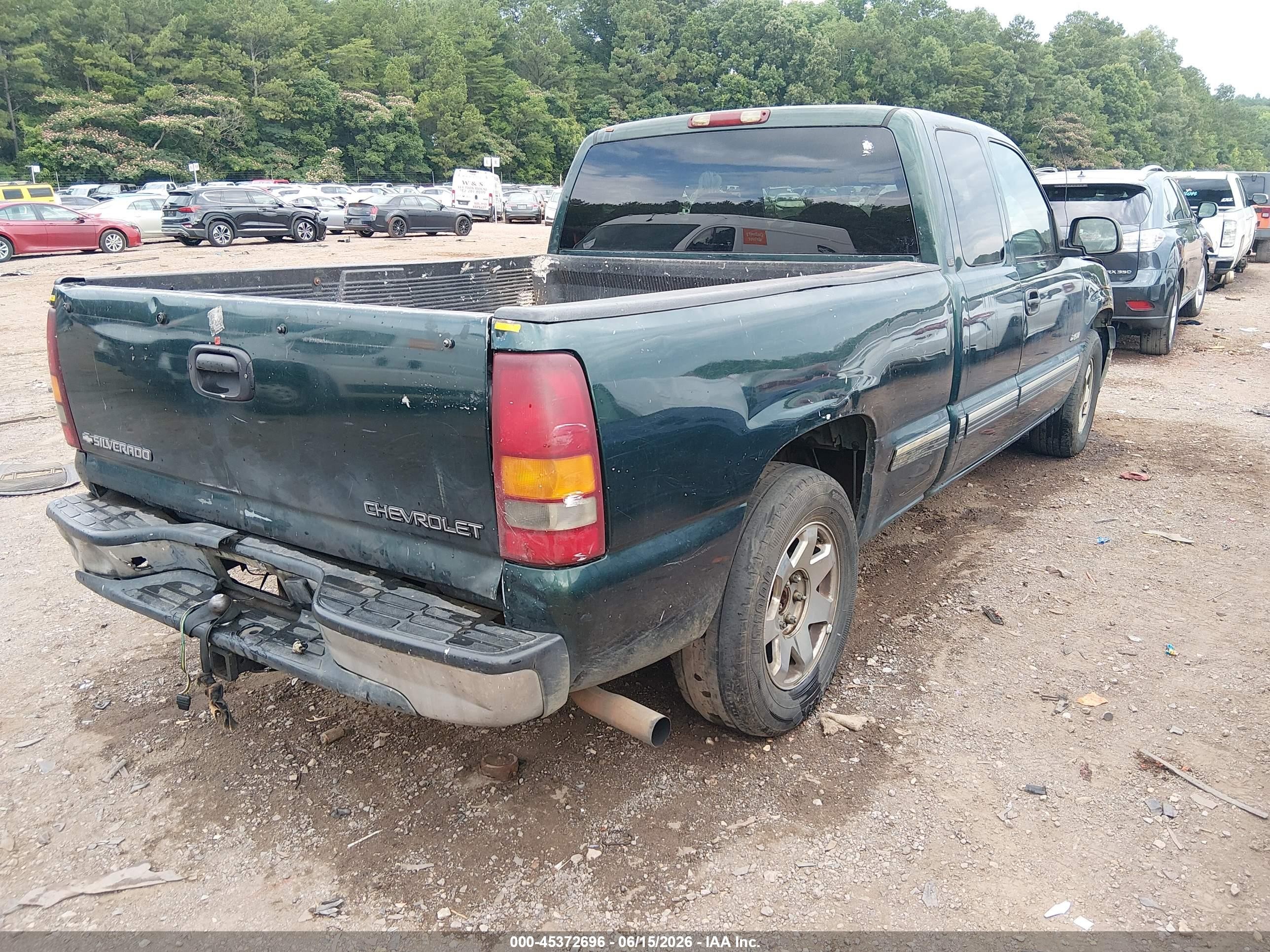 2001 Chevrolet Silverado 1500 Ls Green vin: 2GCEC19V011354589