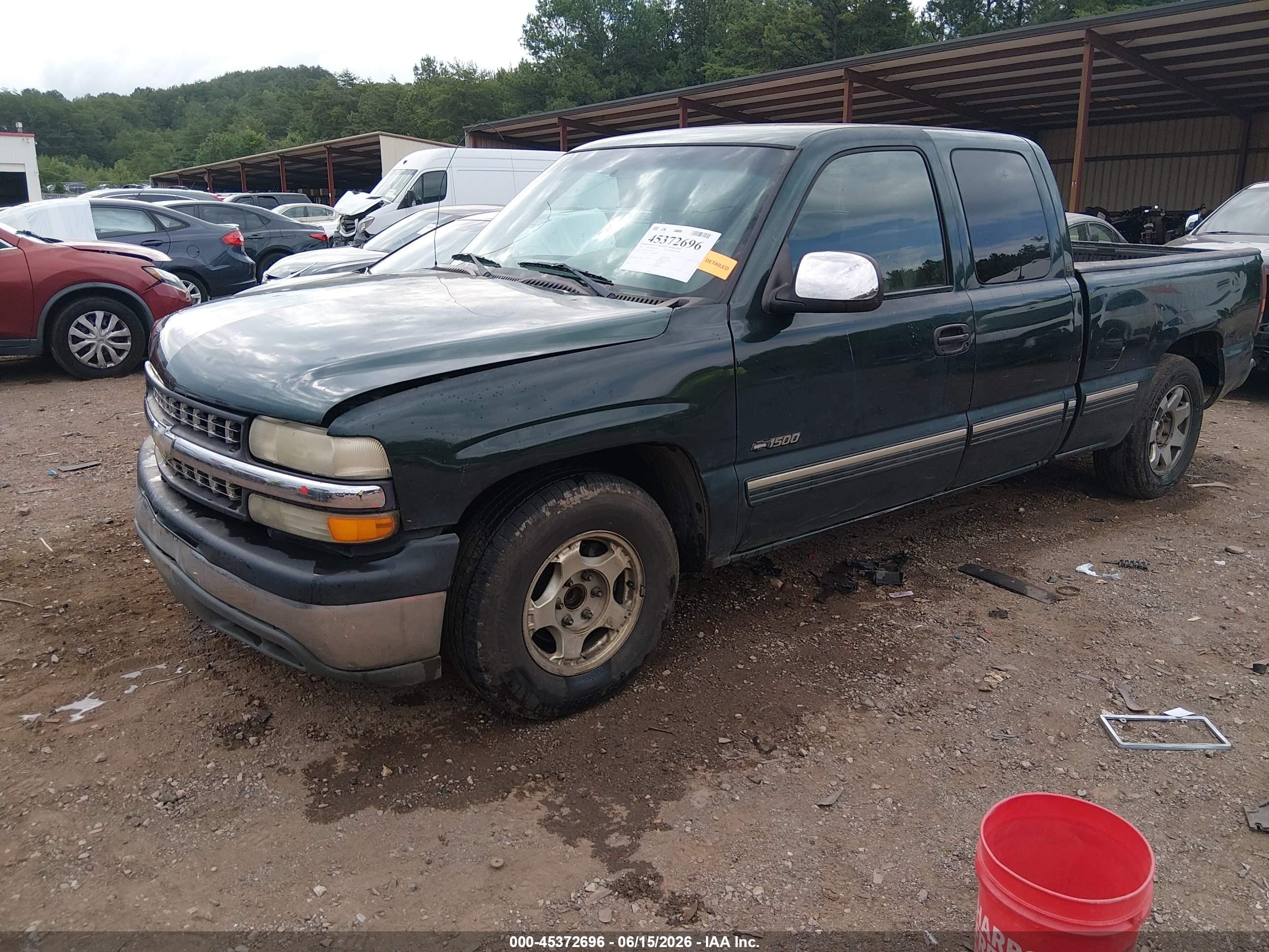 2001 Chevrolet Silverado 1500 Ls Green vin: 2GCEC19V011354589