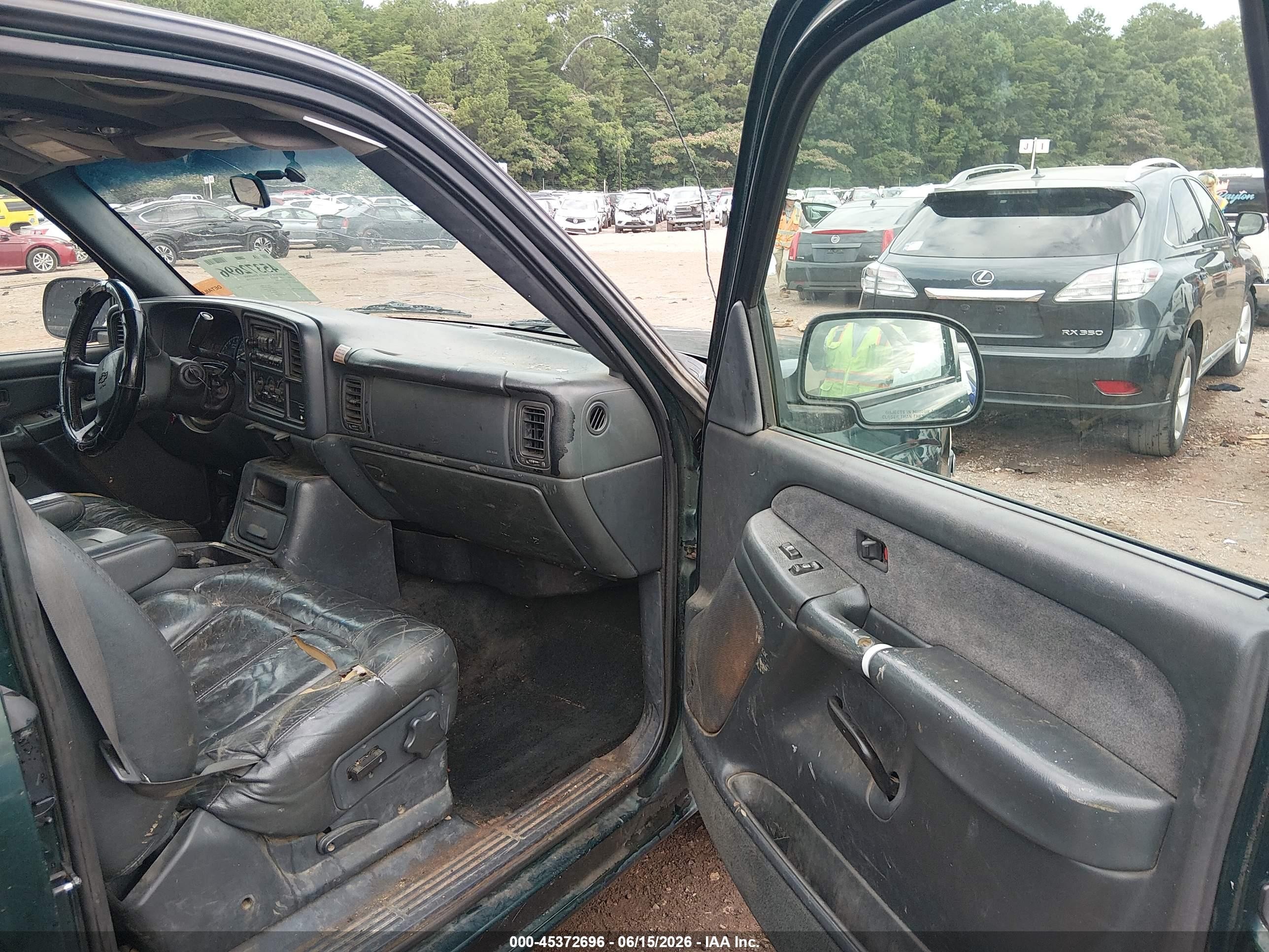 2001 Chevrolet Silverado 1500 Ls Green vin: 2GCEC19V011354589