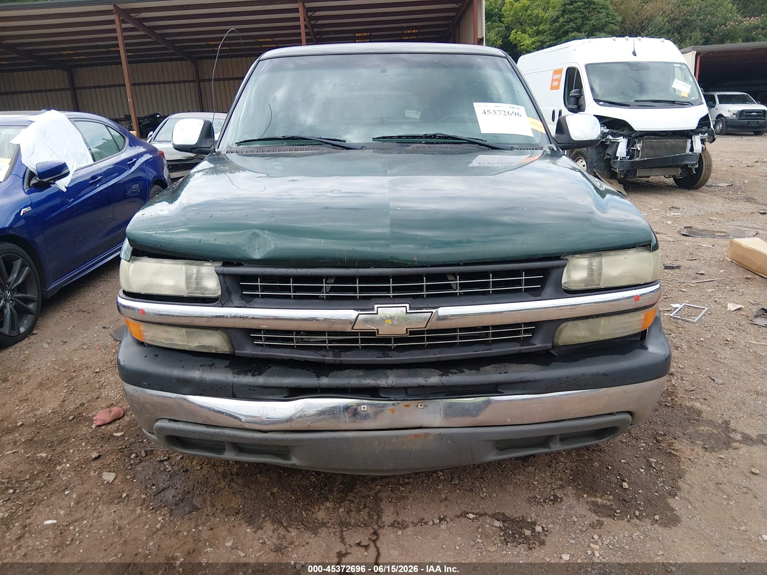 2001 Chevrolet Silverado 1500 Ls Green vin: 2GCEC19V011354589