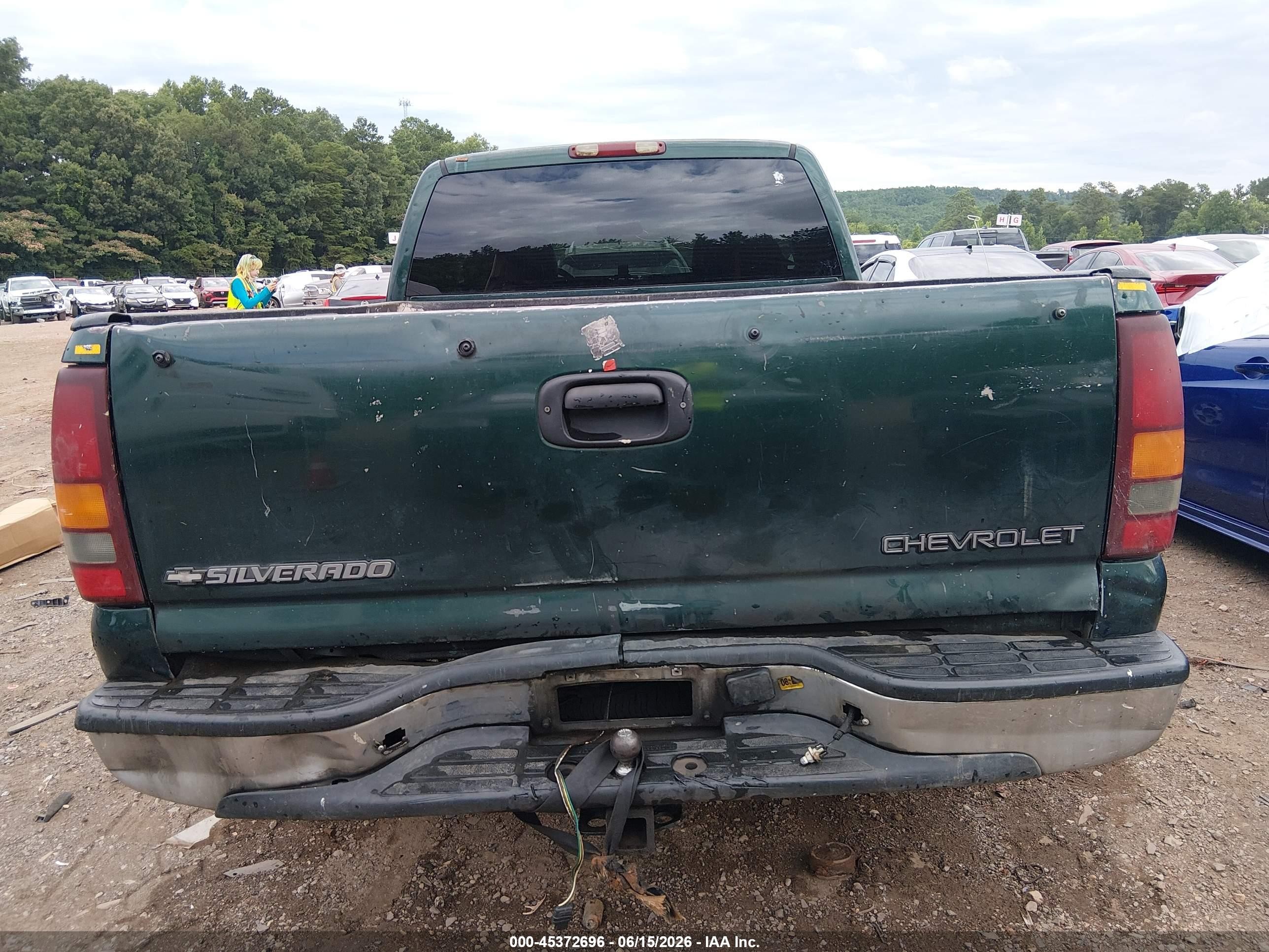 2001 Chevrolet Silverado 1500 Ls Green vin: 2GCEC19V011354589