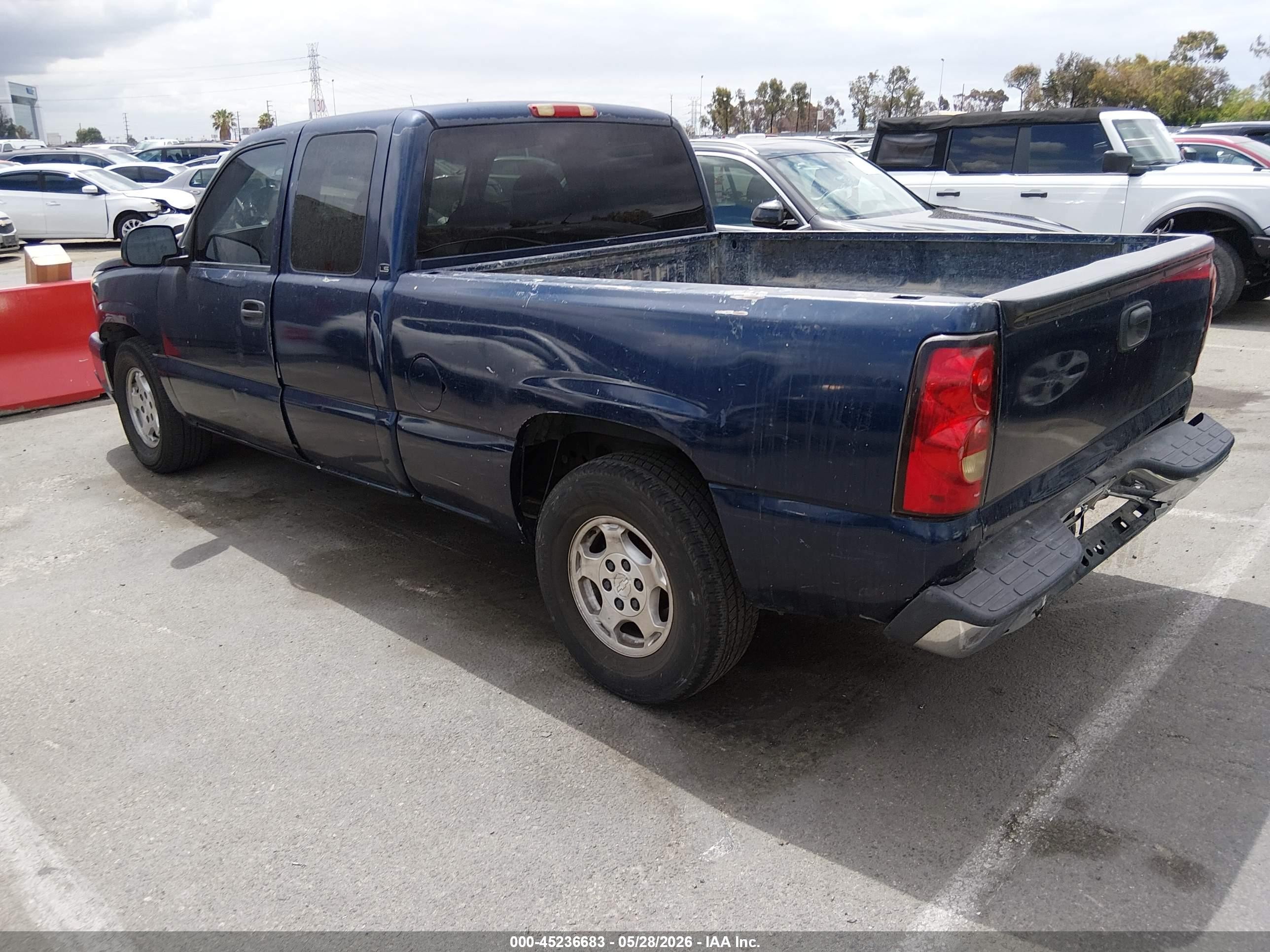 2002 Chevrolet Silverado 1500 Ls Blue vin: 2GCEC19V021253831