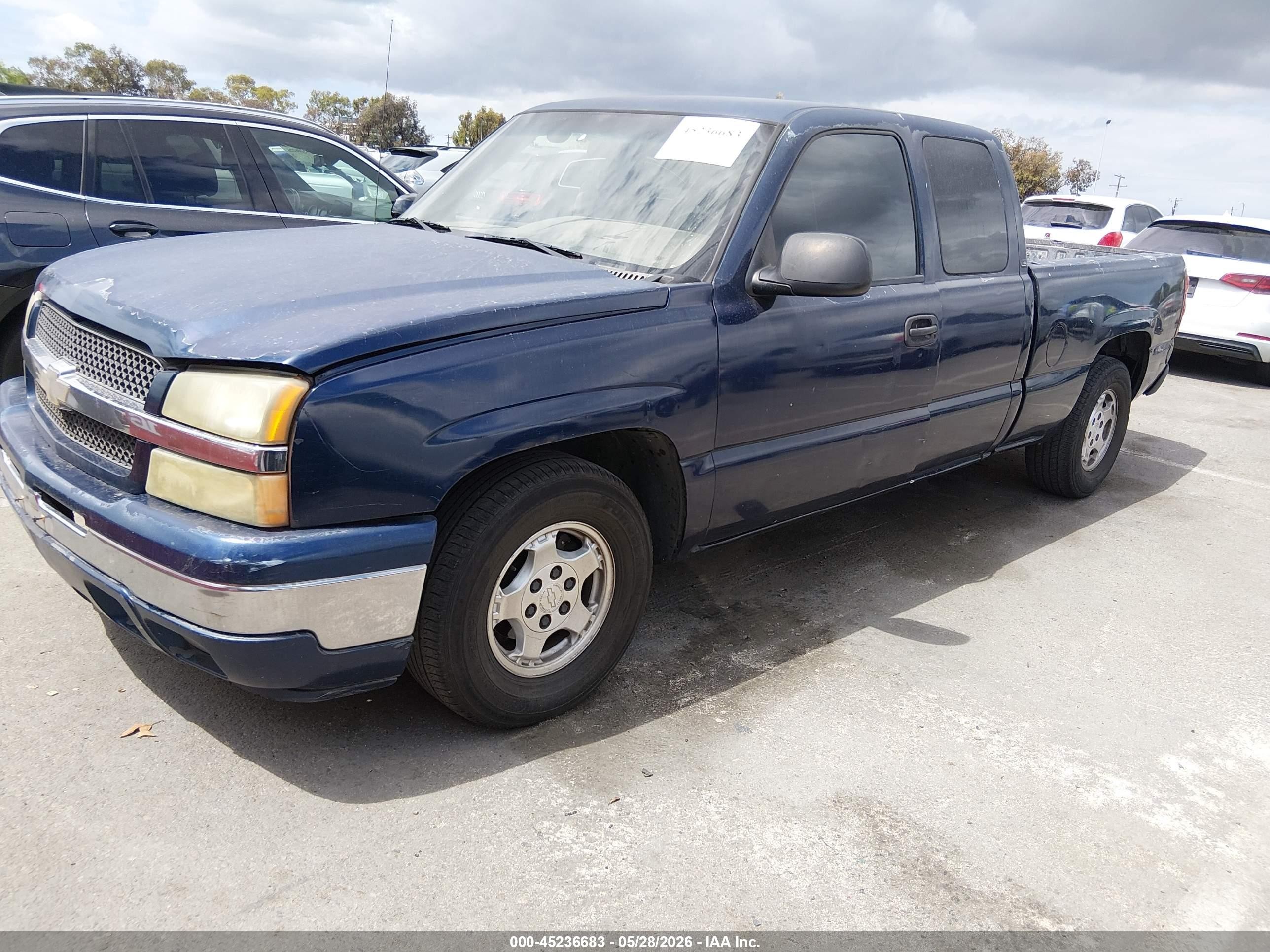 2002 Chevrolet Silverado 1500 Ls Blue vin: 2GCEC19V021253831