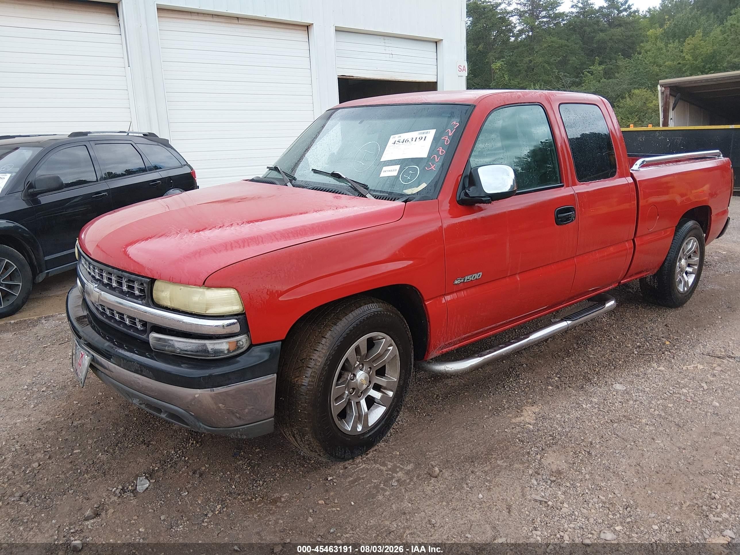 2002 Chevrolet Silverado 1500 Ls Red vin: 2GCEC19V021428823