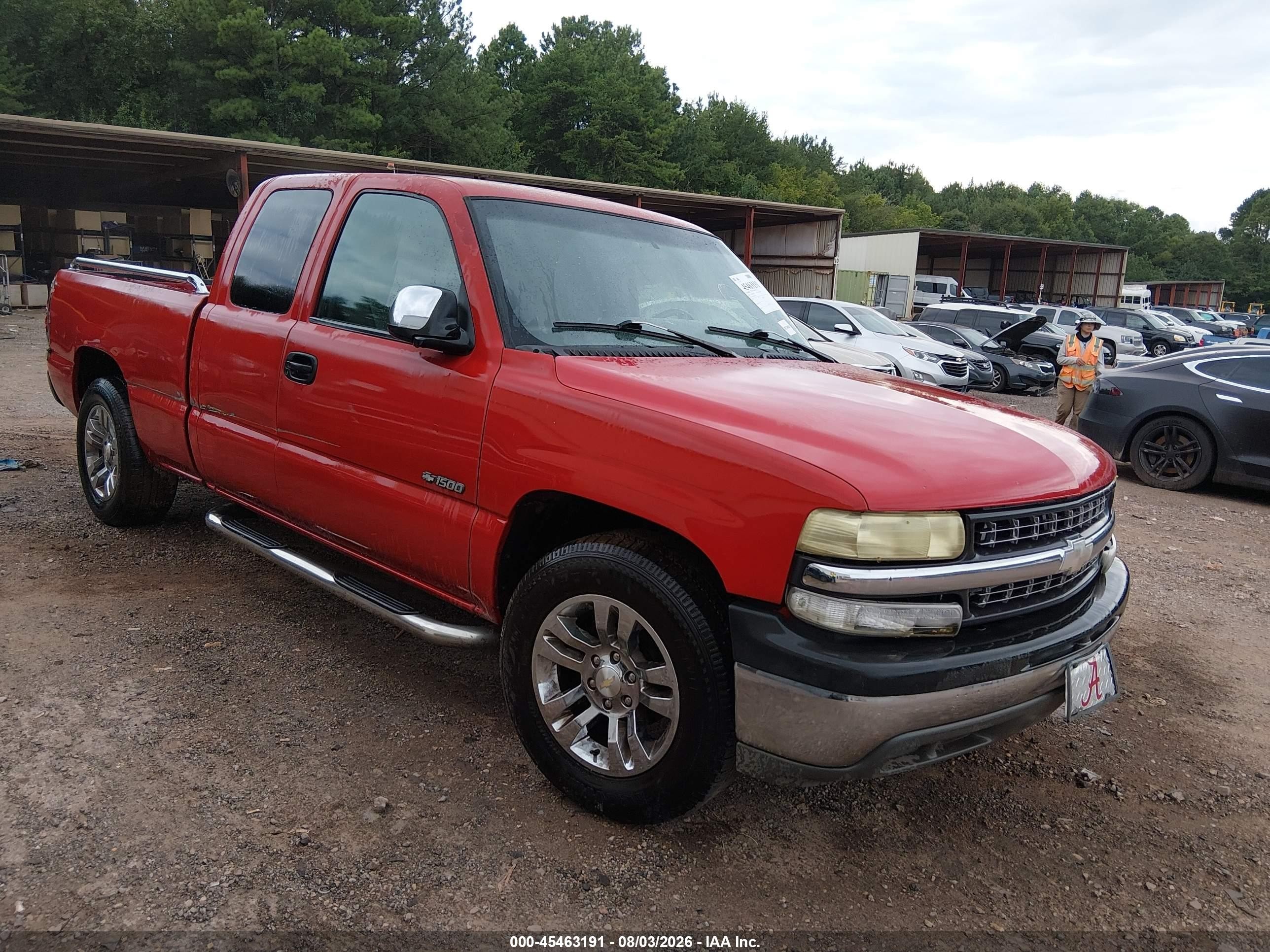 2002 Chevrolet Silverado 1500 Ls Red vin: 2GCEC19V021428823