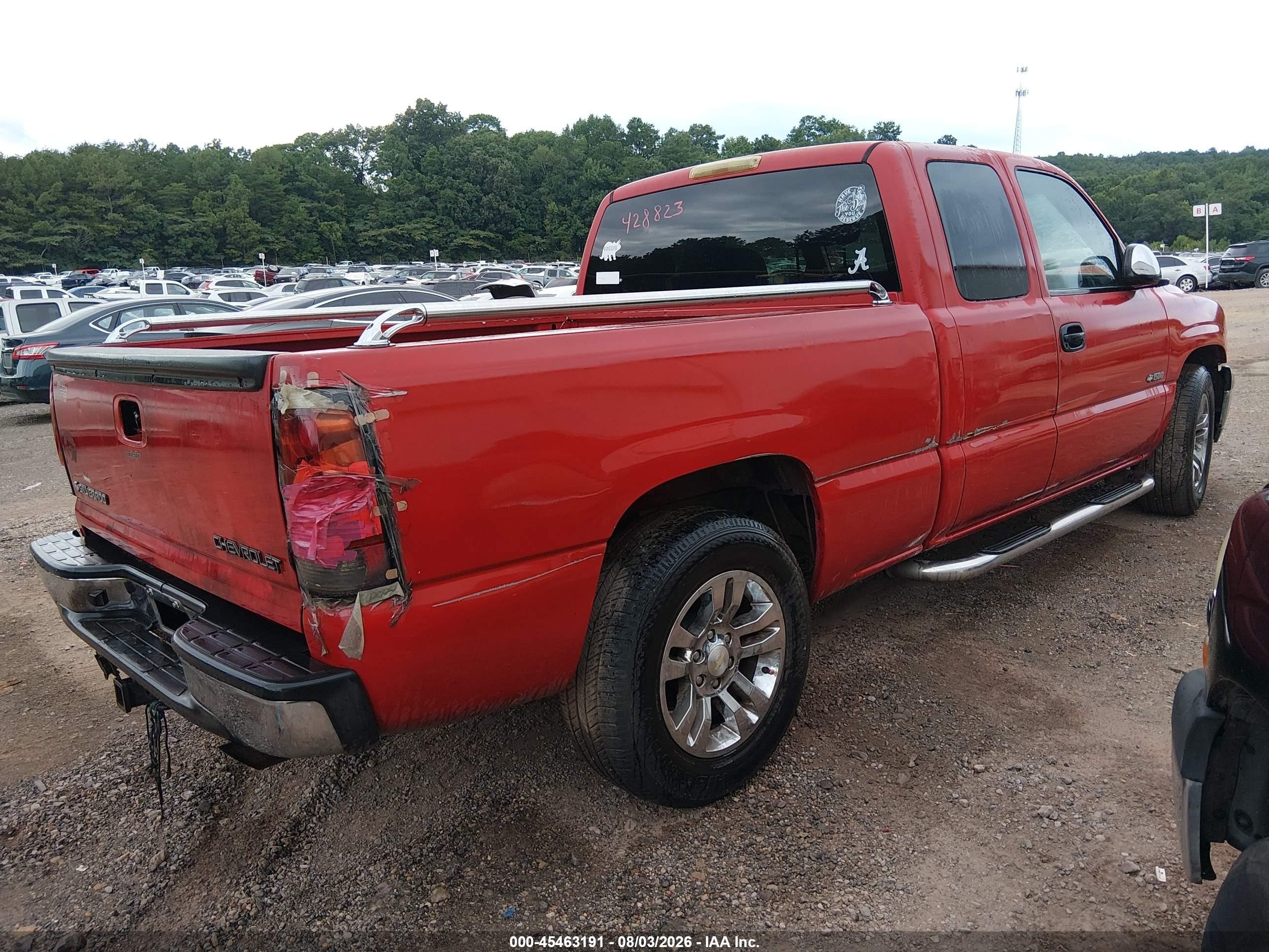 2002 Chevrolet Silverado 1500 Ls Red vin: 2GCEC19V021428823