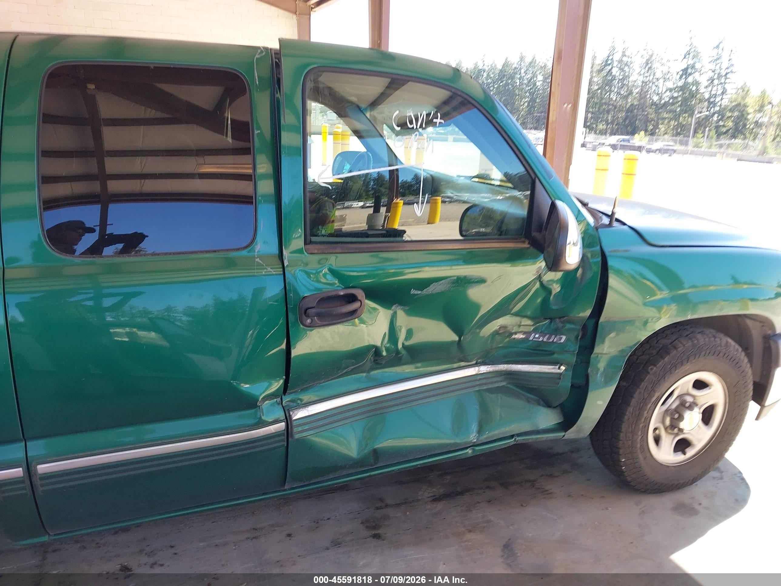 1999 Chevrolet Silverado 1500 Ls Green vin: 2GCEC19V0X1132191