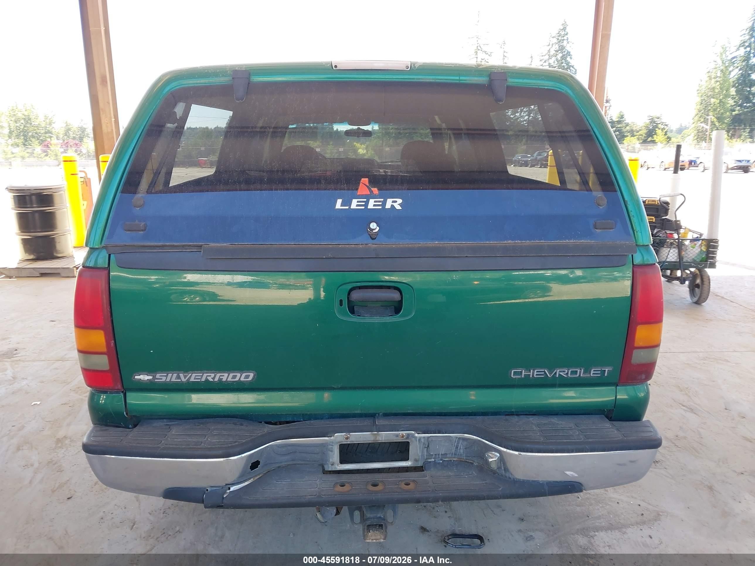 1999 Chevrolet Silverado 1500 Ls Green vin: 2GCEC19V0X1132191