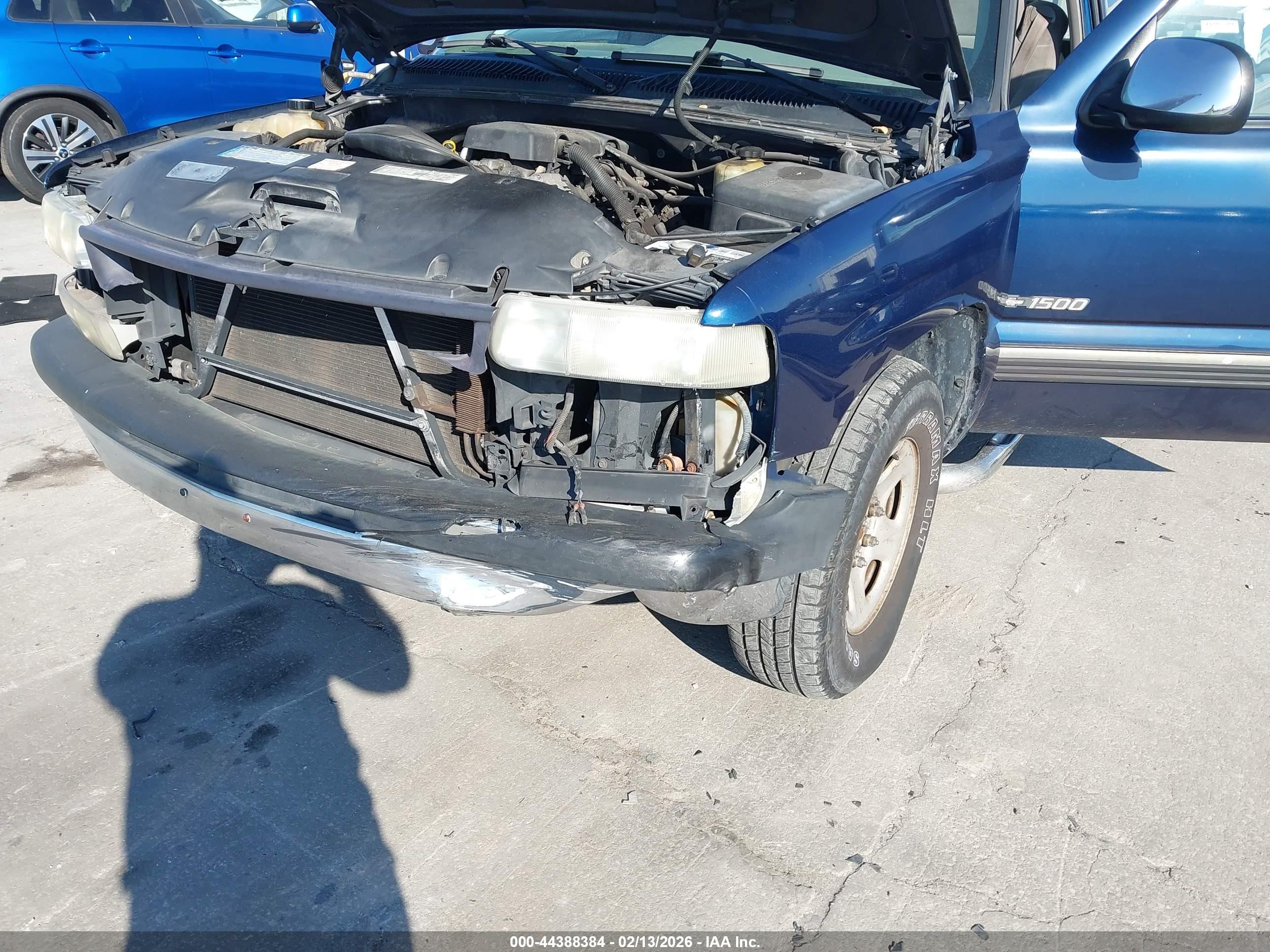 2000 Chevrolet Silverado 1500 Ls Blue vin: 2GCEC19V0Y1298826