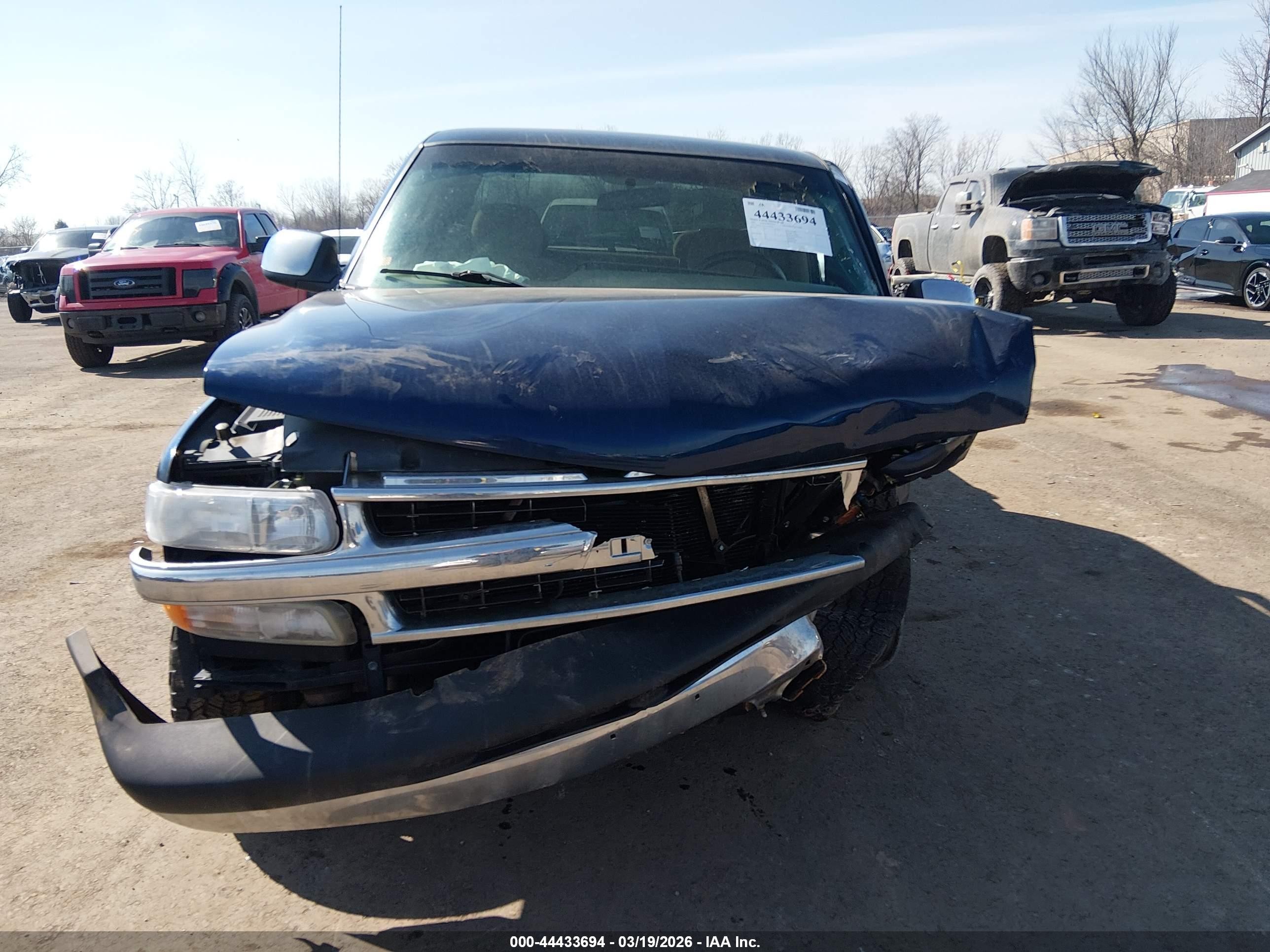 2001 Chevrolet Silverado 1500 Ls Blue vin: 2GCEC19V111322928