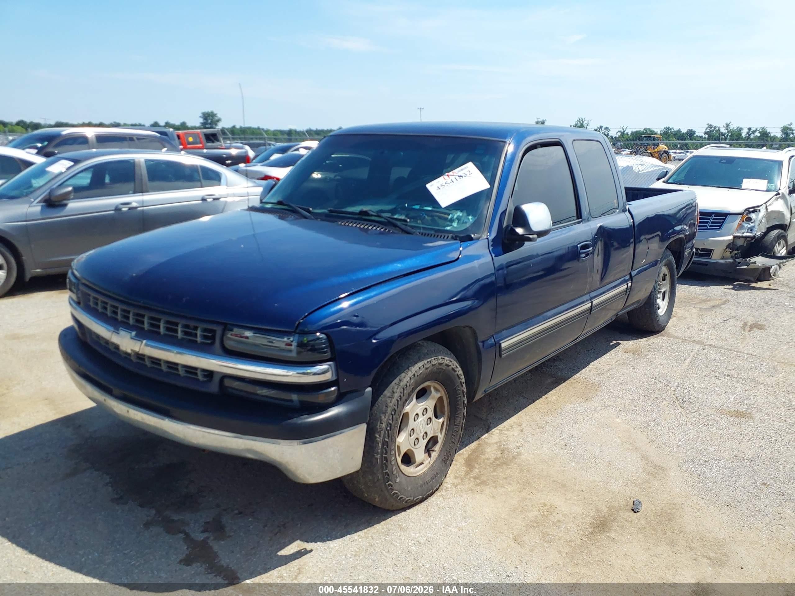 2002 Chevrolet Silverado 1500 Ls Синий vin: 2GCEC19V121290497