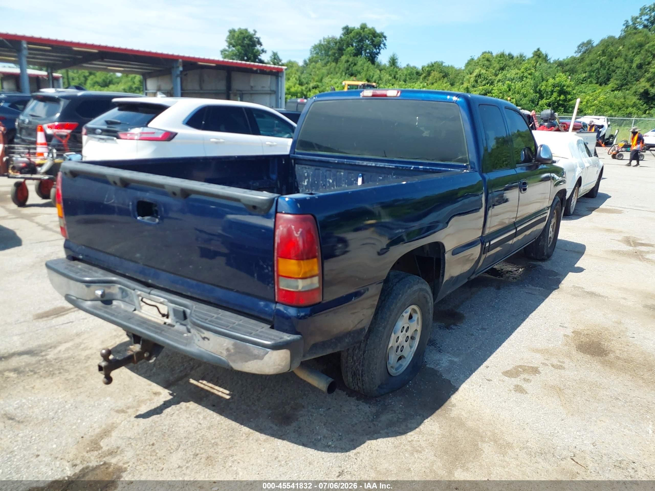 2002 Chevrolet Silverado 1500 Ls Синий vin: 2GCEC19V121290497