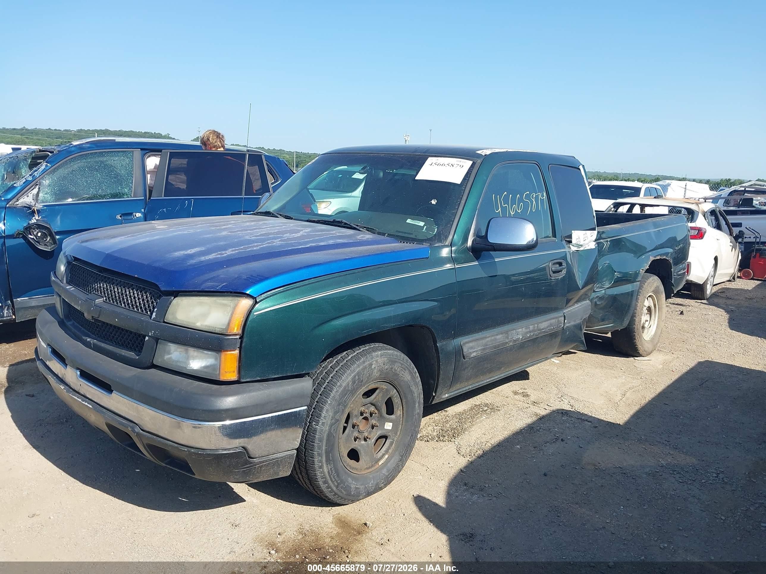 2003 Chevrolet Silverado 1500 Ls Зеленый vin: 2GCEC19V131380511