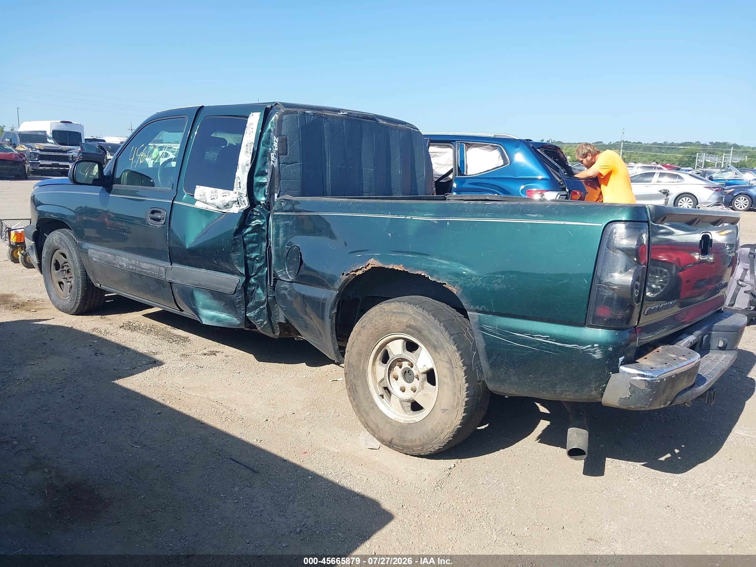 2003 Chevrolet Silverado 1500 Ls Зеленый vin: 2GCEC19V131380511