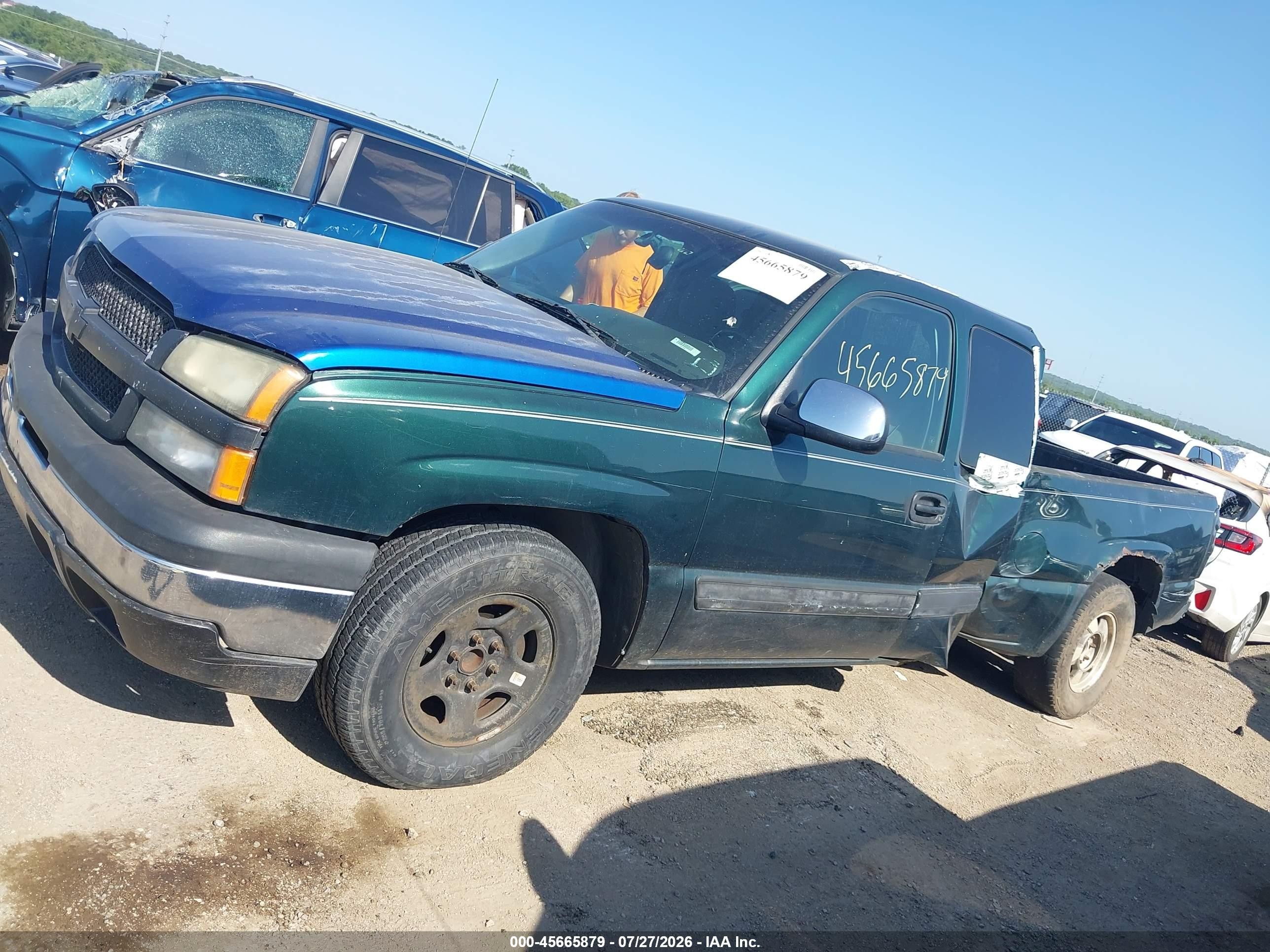 2003 Chevrolet Silverado 1500 Ls Зеленый vin: 2GCEC19V131380511