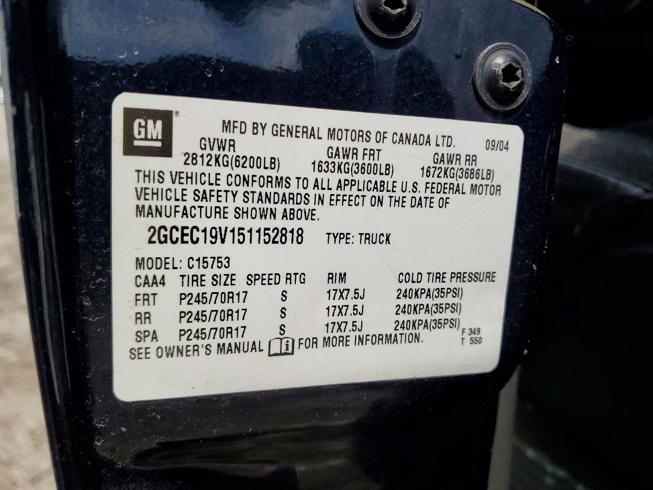 2005 Chevrolet Silverado C1500 Blue vin: 2GCEC19V151152818