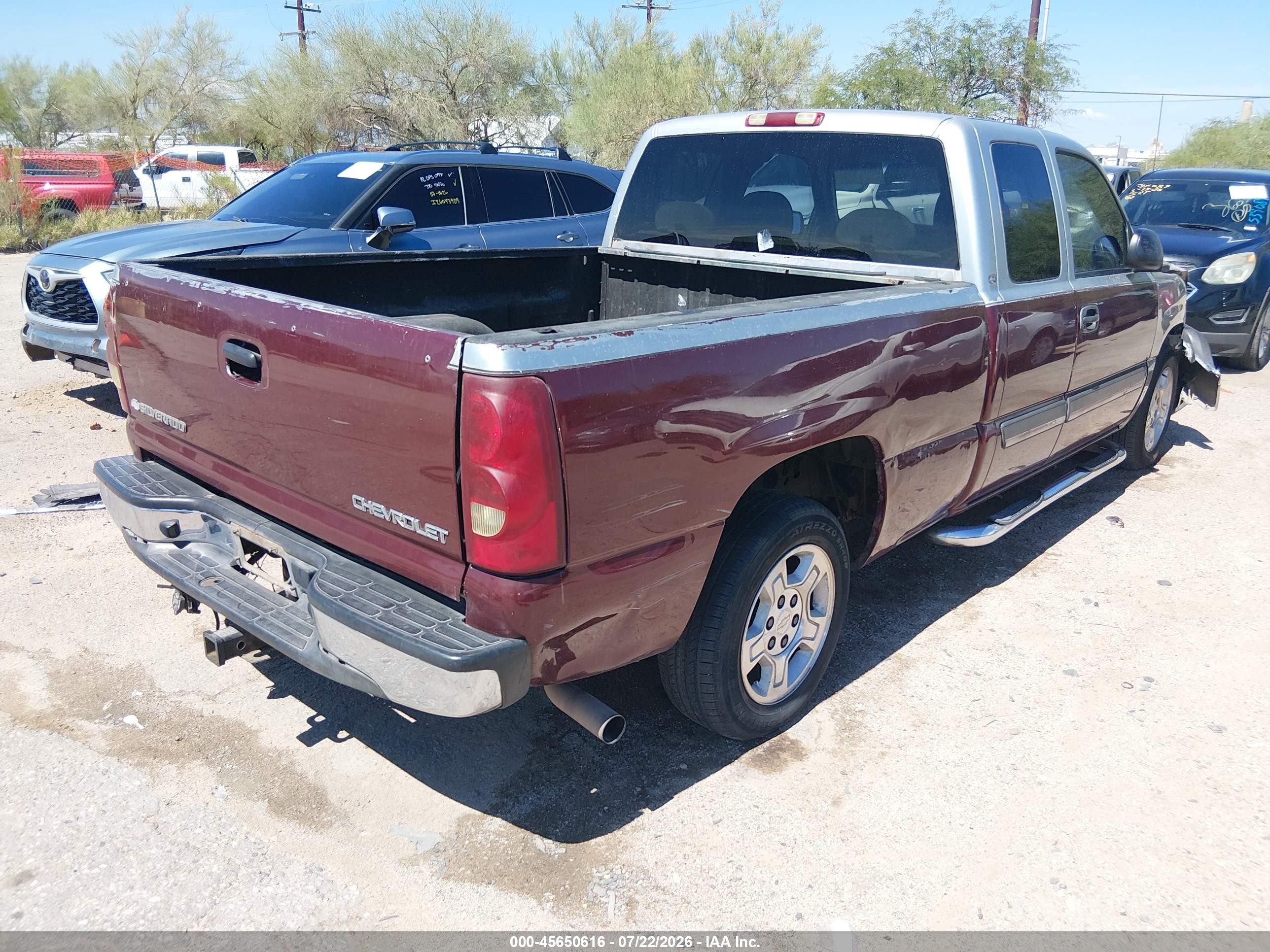 2003 Chevrolet Silverado 1500 Ls Maroon vin: 2GCEC19V231168992