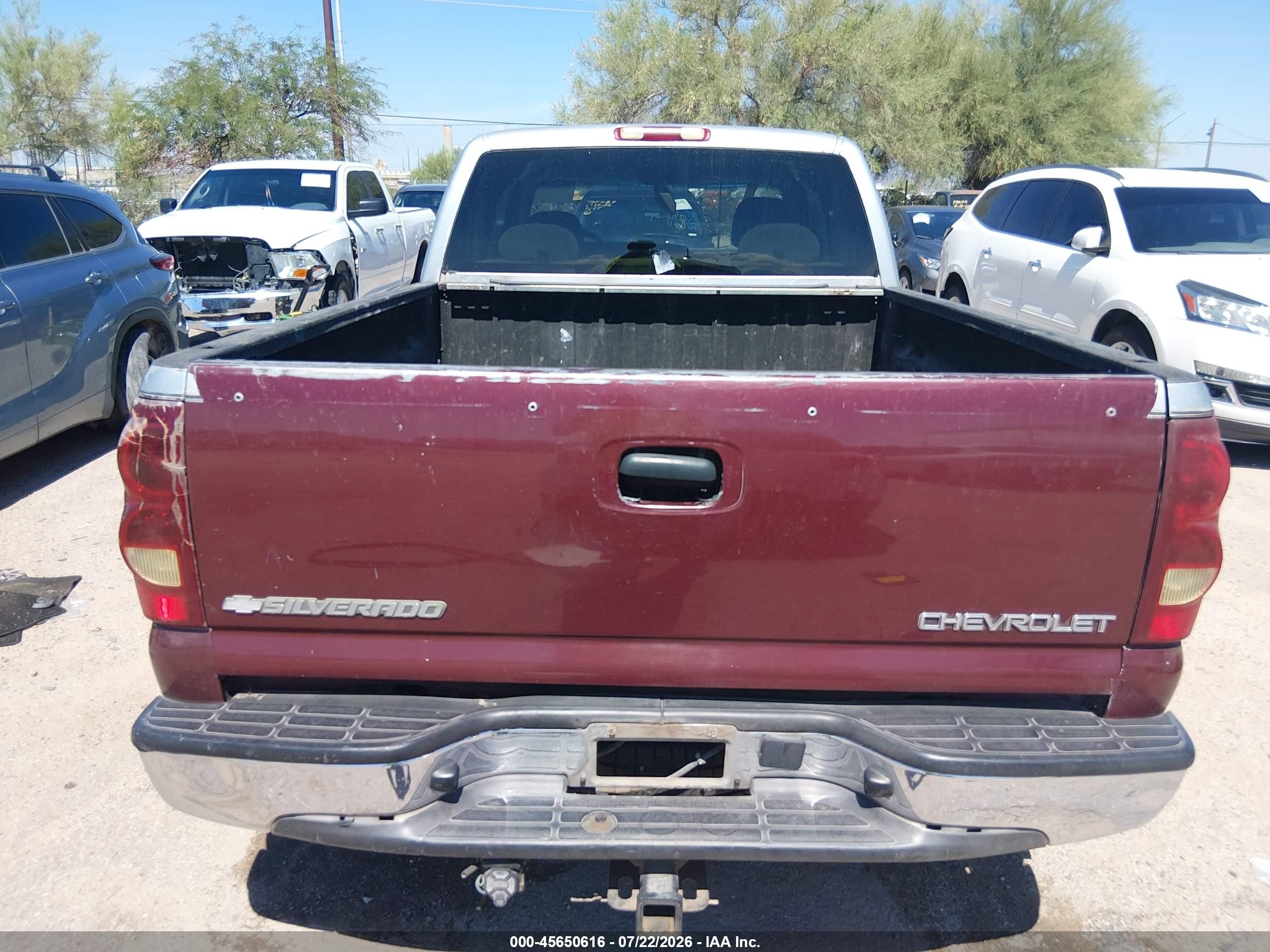 2003 Chevrolet Silverado 1500 Ls Maroon vin: 2GCEC19V231168992