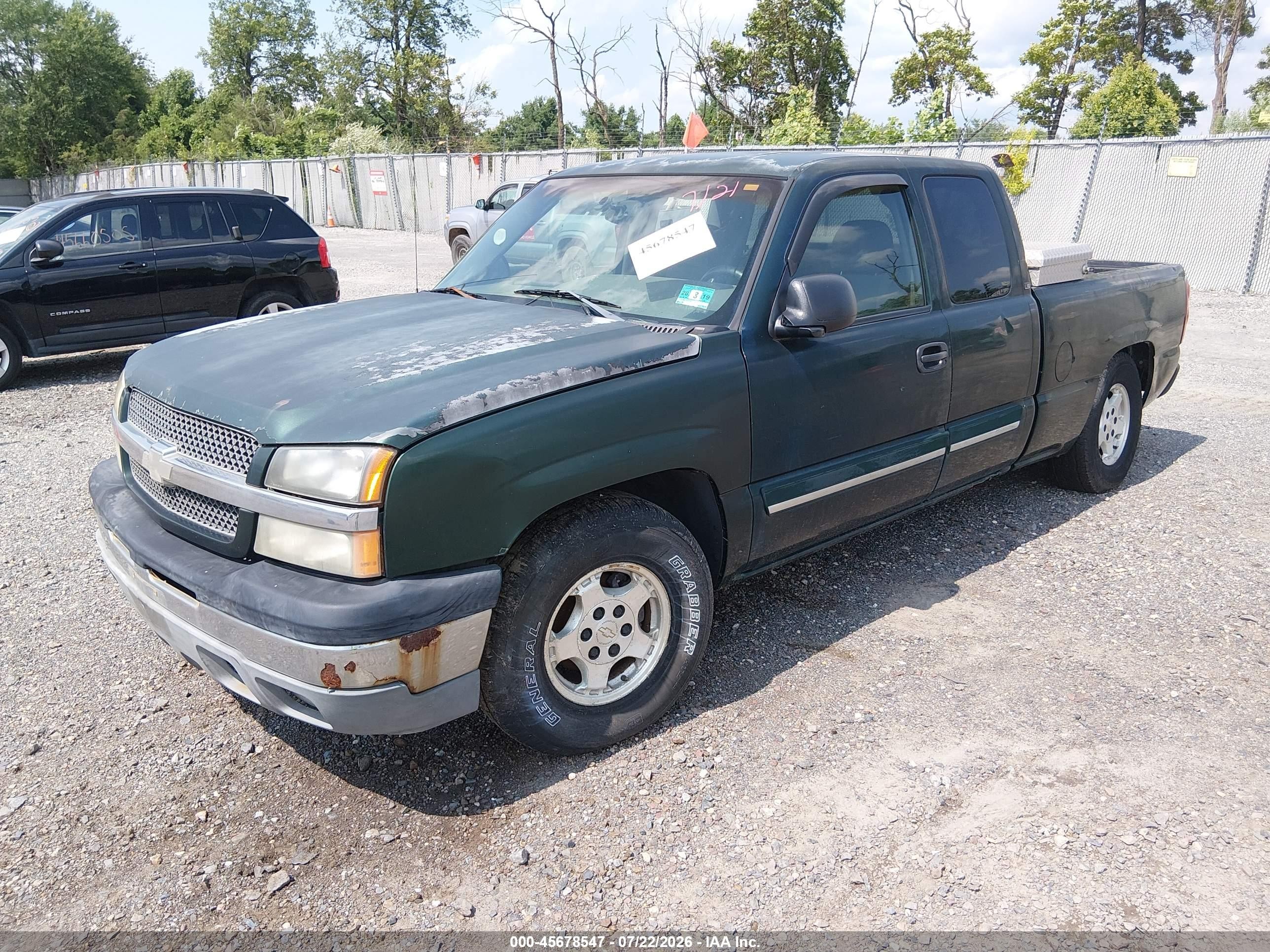 2003 Chevrolet Silverado 1500 Ls Green vin: 2GCEC19V231243254