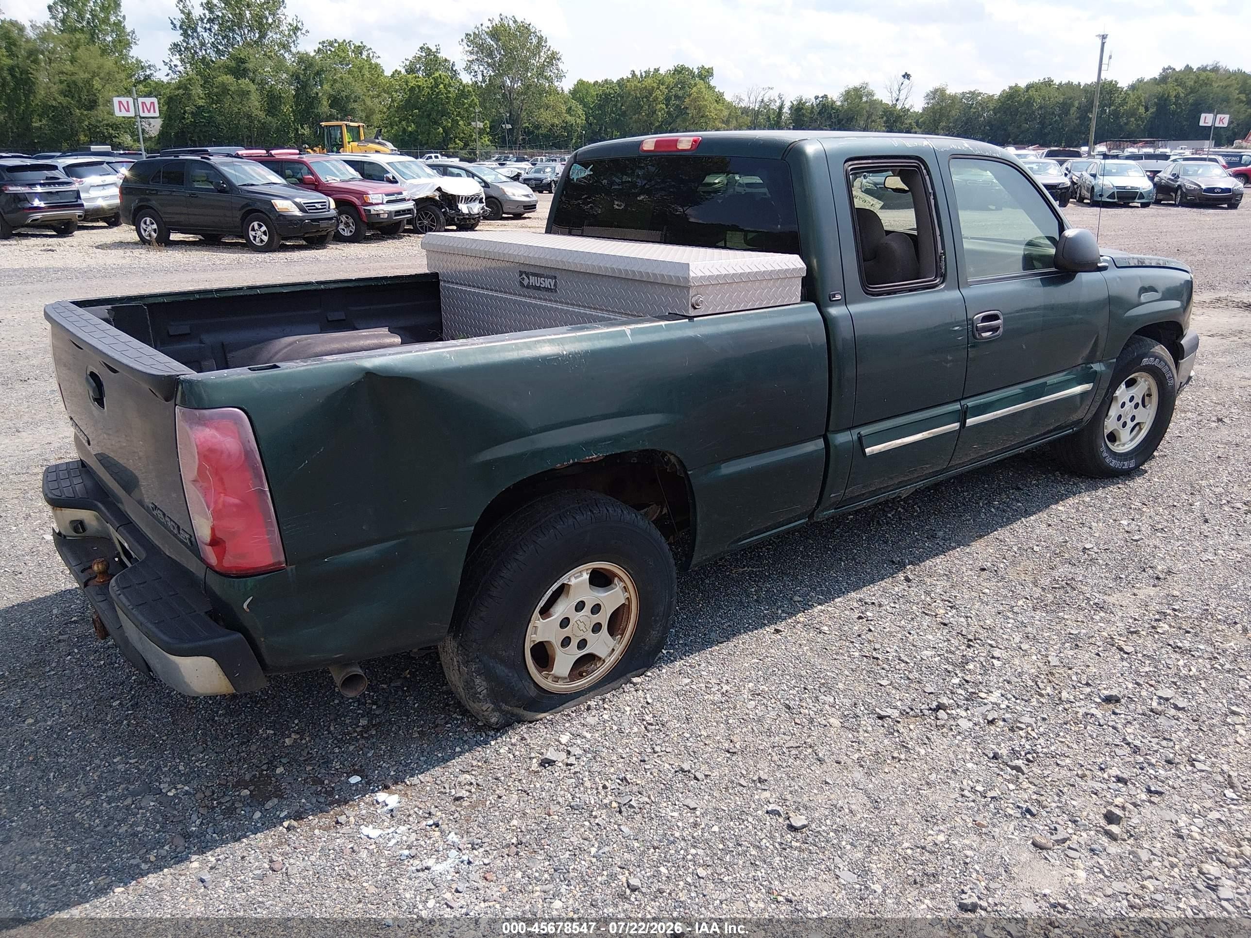 2003 Chevrolet Silverado 1500 Ls Green vin: 2GCEC19V231243254