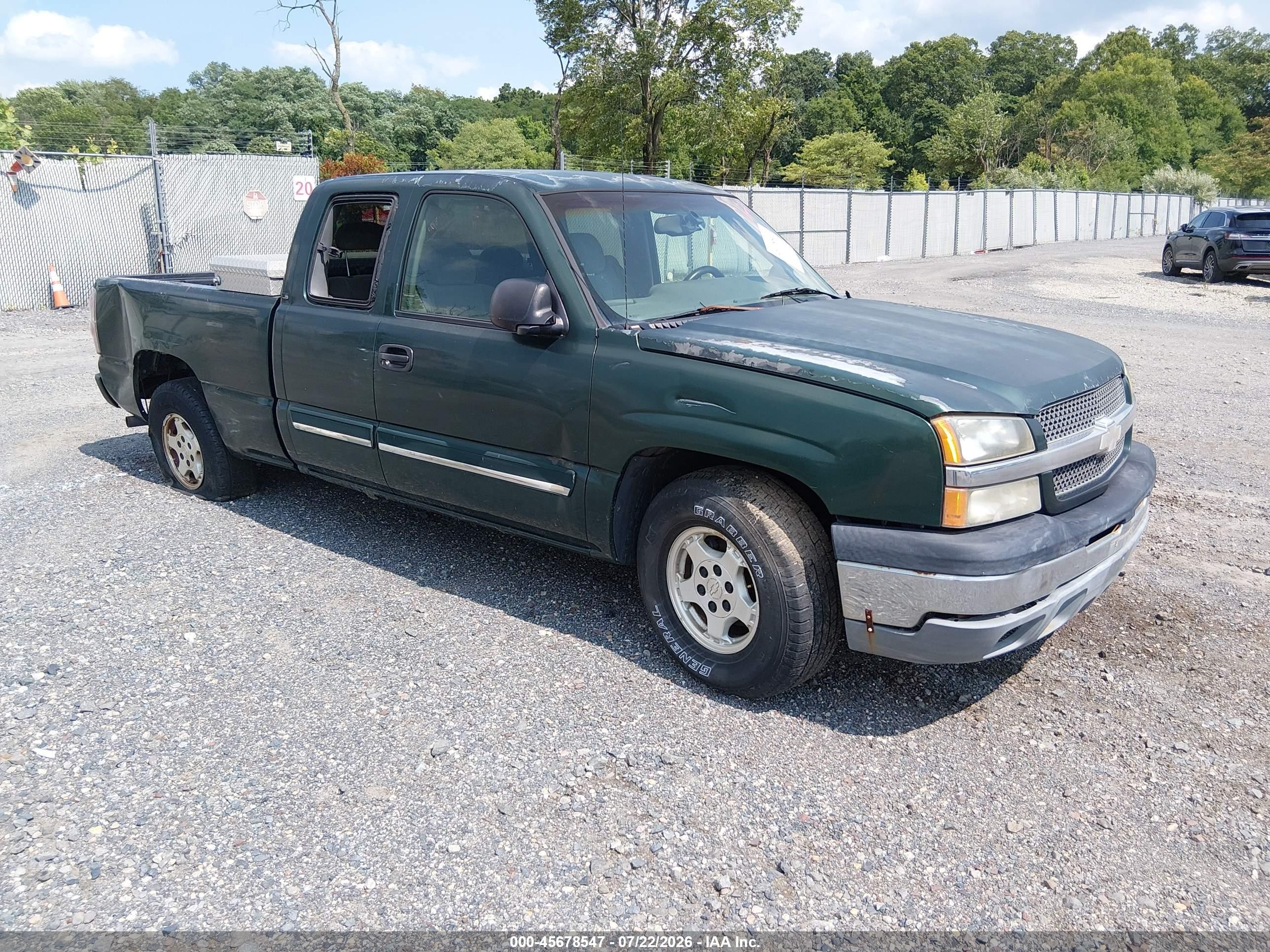 2003 Chevrolet Silverado 1500 Ls Green vin: 2GCEC19V231243254