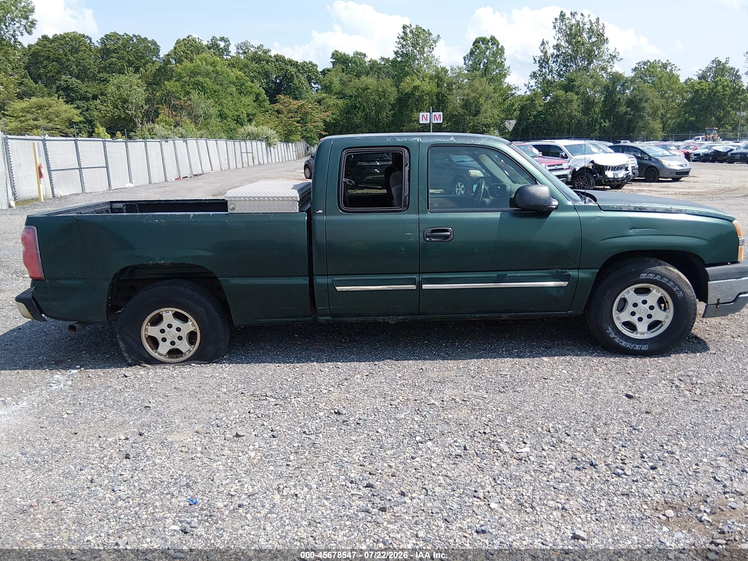2003 Chevrolet Silverado 1500 Ls Green vin: 2GCEC19V231243254