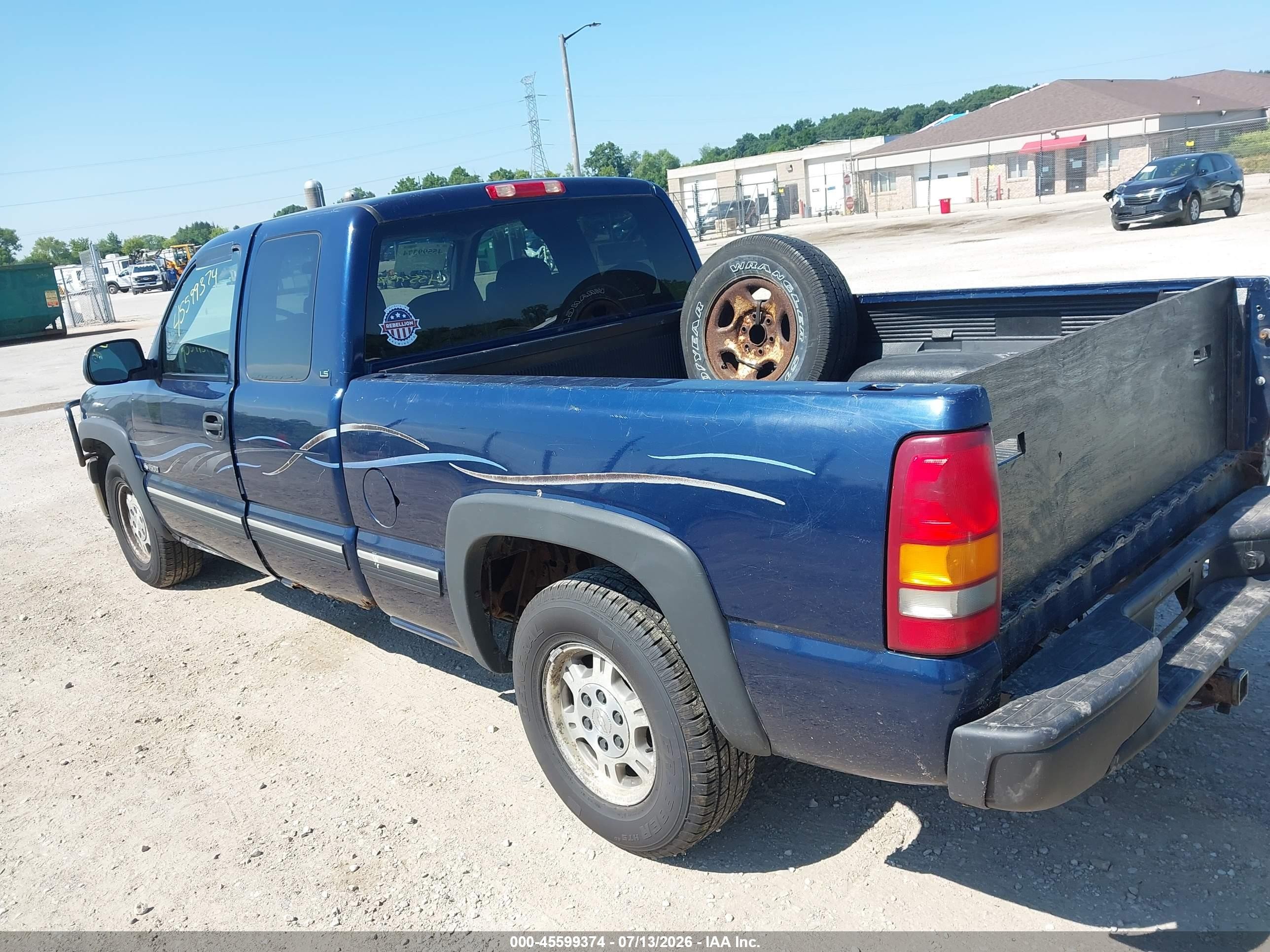 1999 Chevrolet Silverado 1500 Ls Синий vin: 2GCEC19V2X1200149