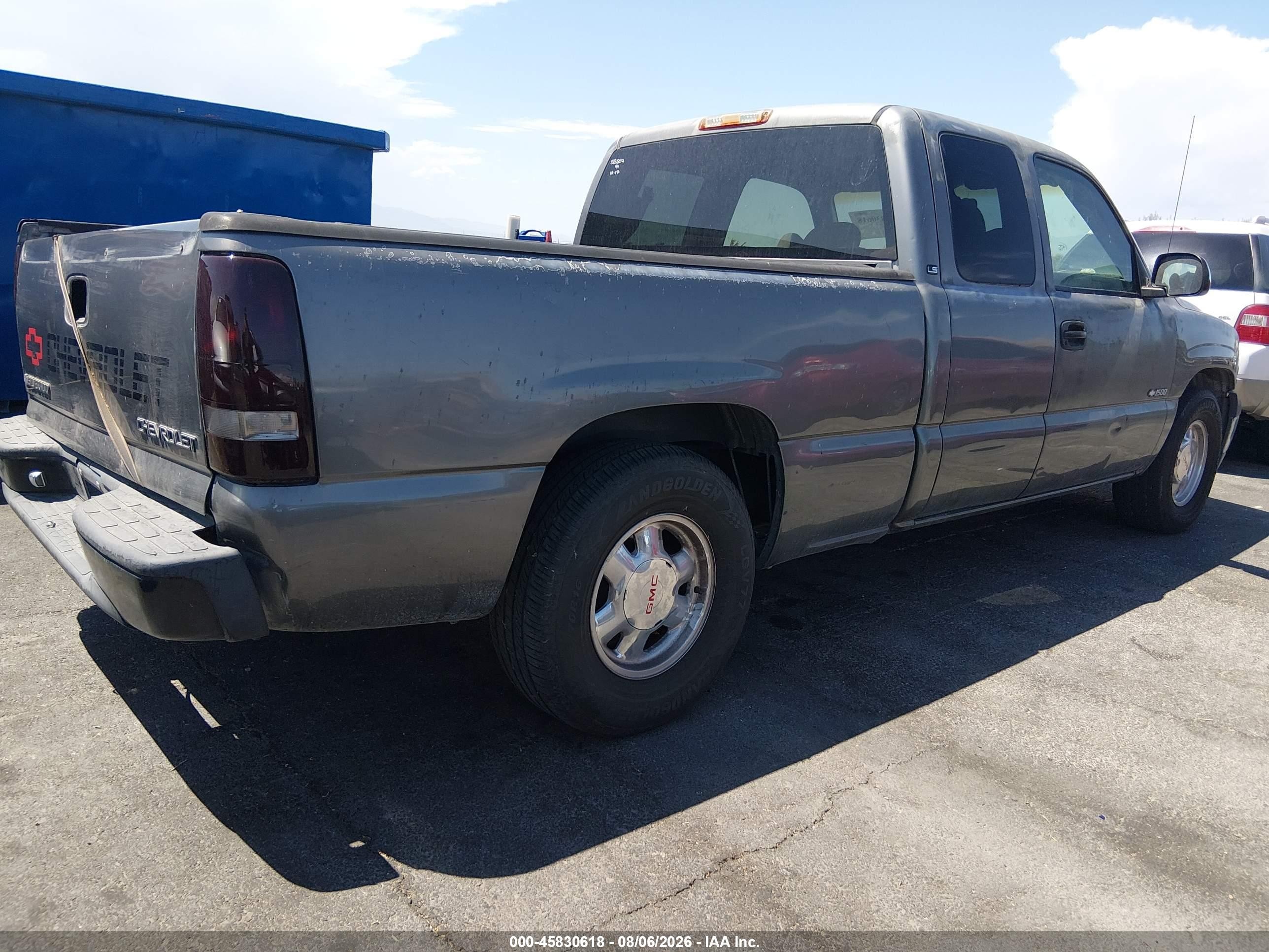 1999 Chevrolet Silverado 1500 Ls Gray vin: 2GCEC19V2X1271173