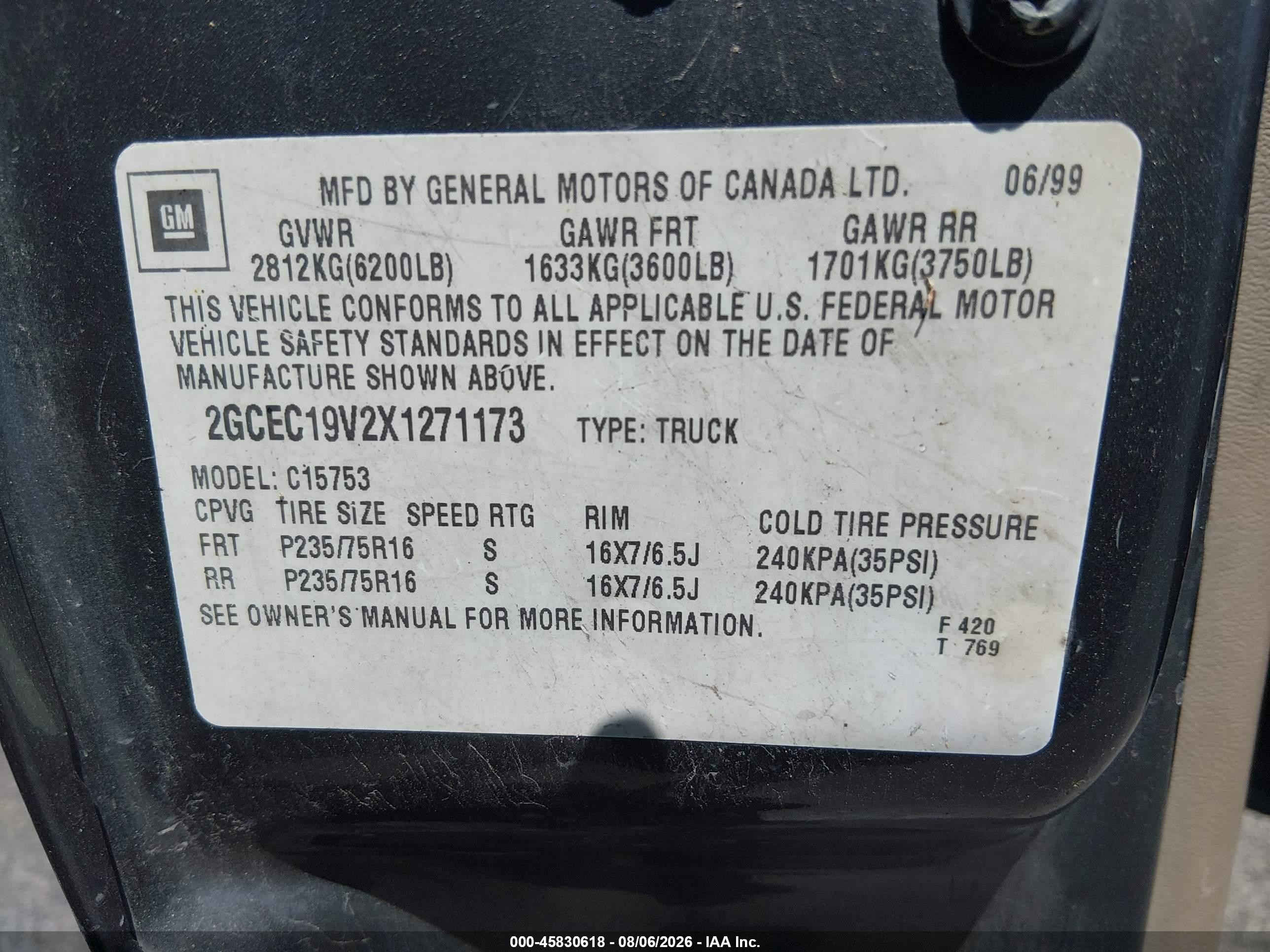 1999 Chevrolet Silverado 1500 Ls Gray vin: 2GCEC19V2X1271173