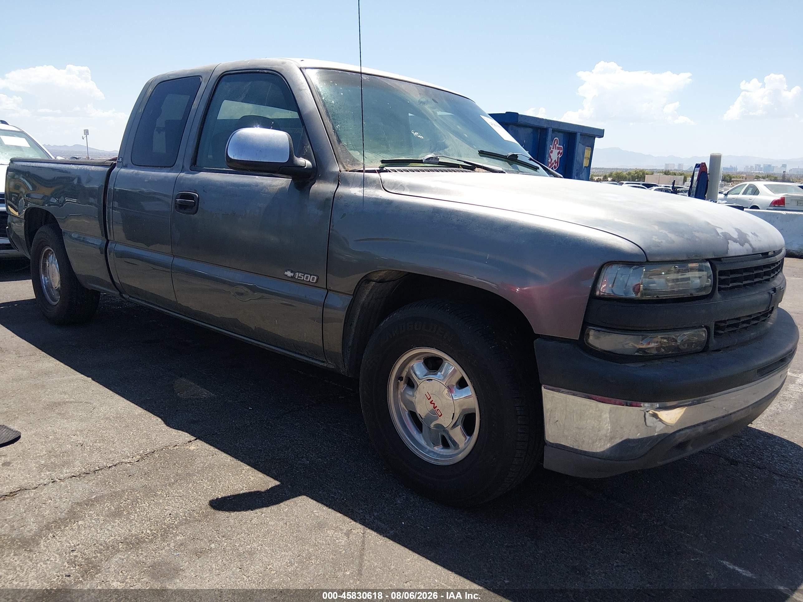 1999 Chevrolet Silverado 1500 Ls Gray vin: 2GCEC19V2X1271173