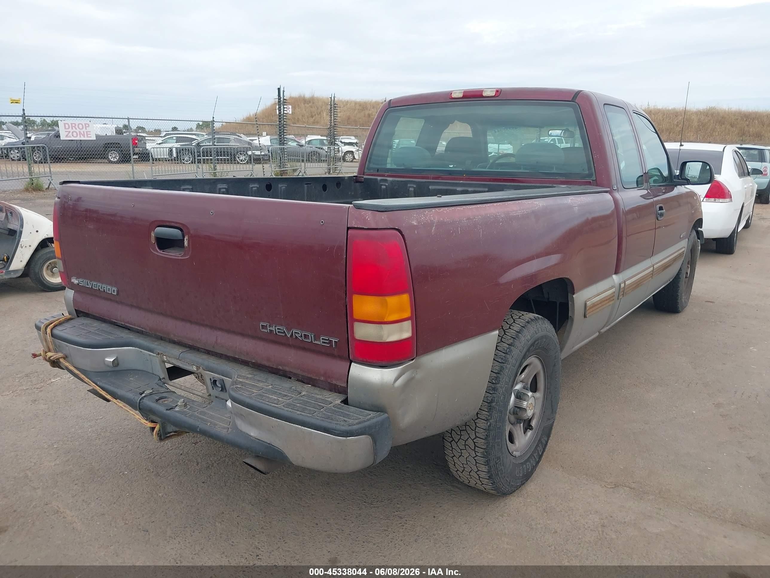 2001 Chevrolet Silverado 1500 Ls Maroon vin: 2GCEC19V311341996