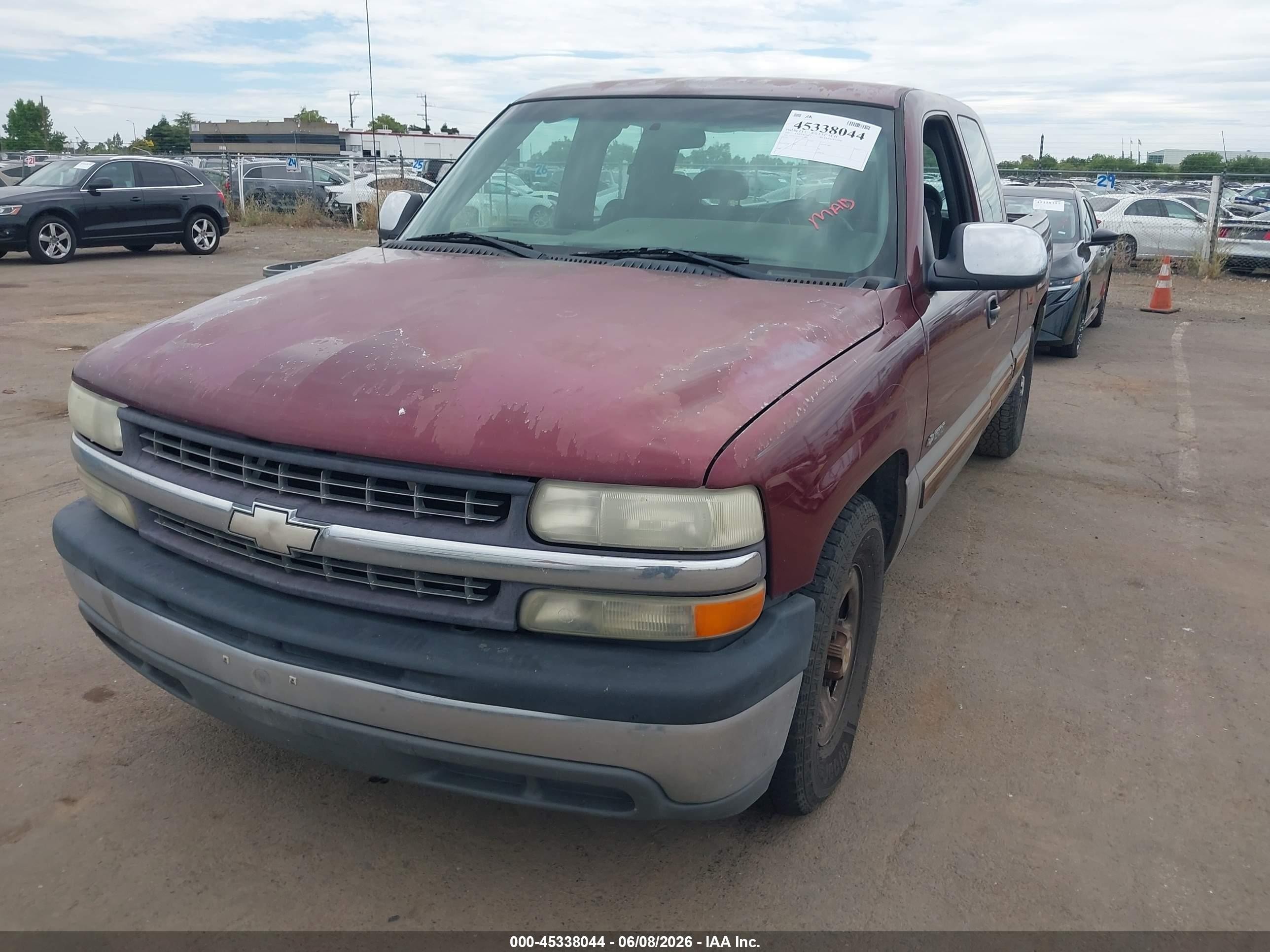 2001 Chevrolet Silverado 1500 Ls Maroon vin: 2GCEC19V311341996