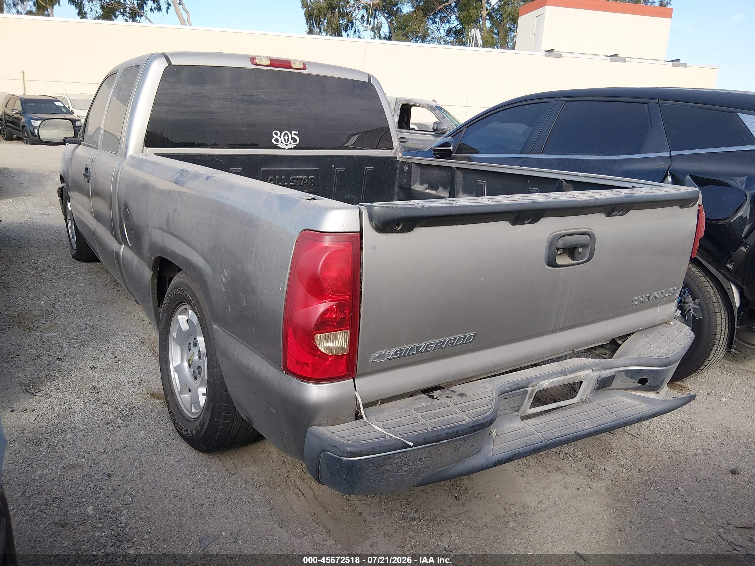 2003 Chevrolet Silverado 1500 Ls Silver vin: 2GCEC19V331295363