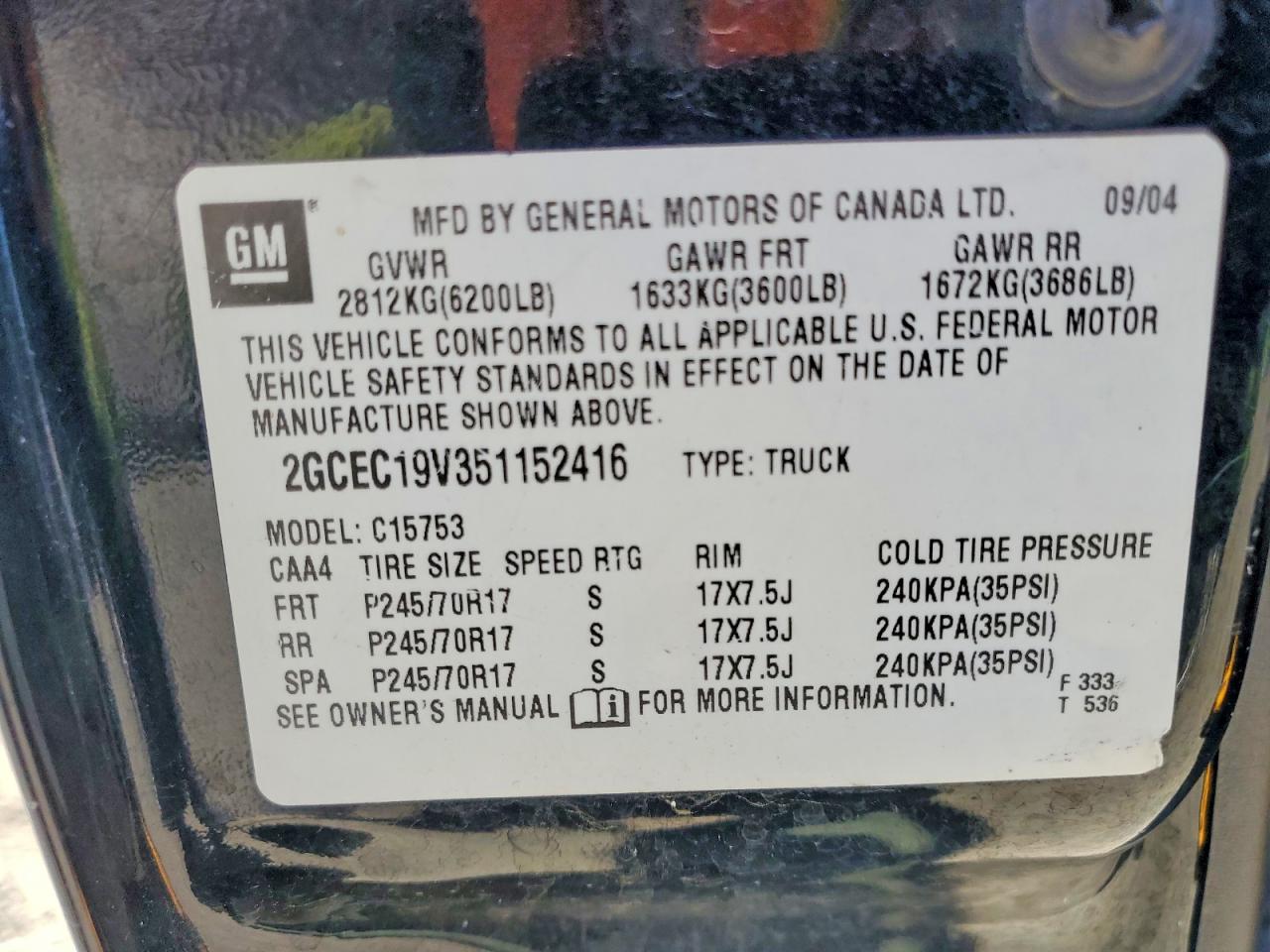 2005 Chevrolet Silverado C1500 Black vin: 2GCEC19V351152416