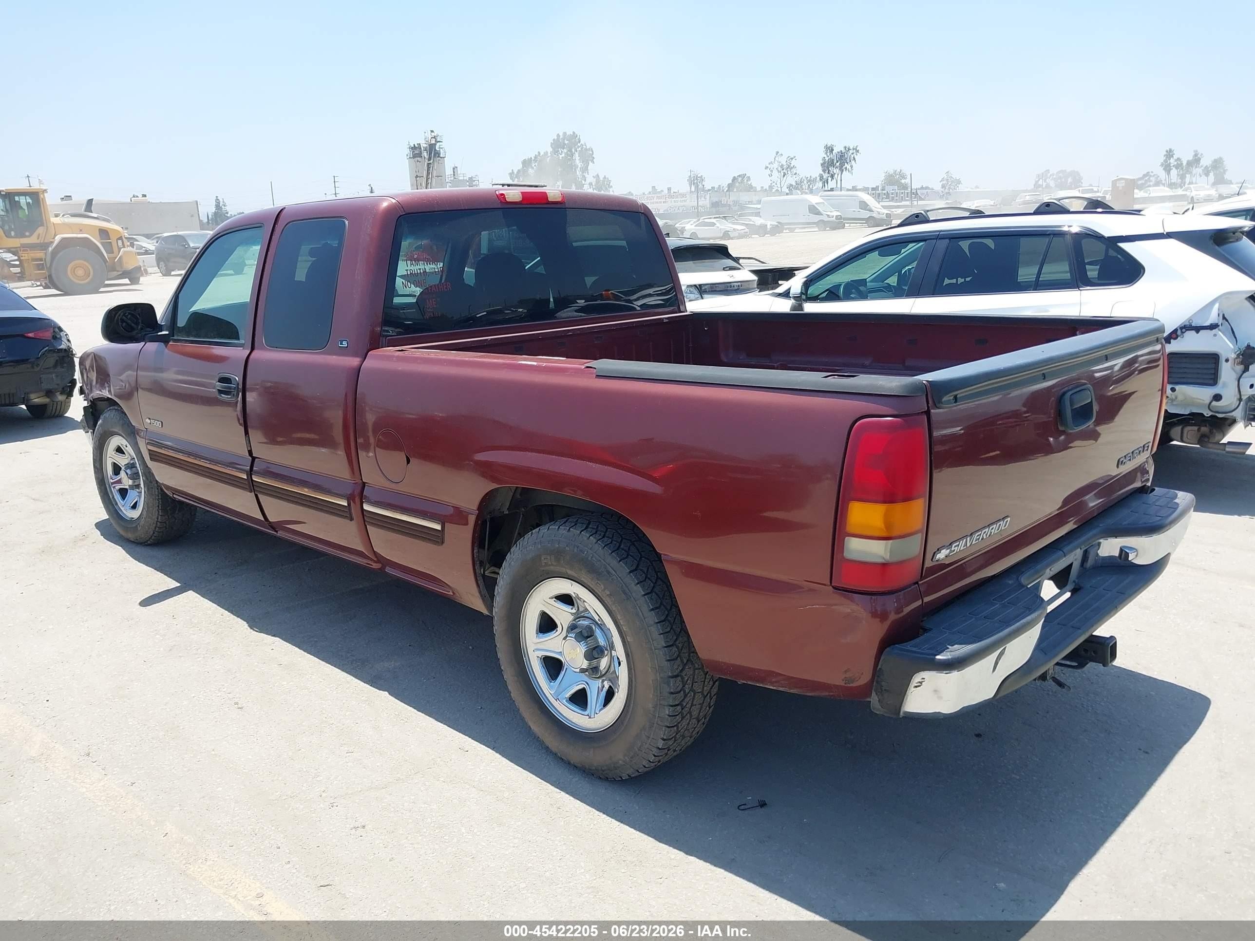 1999 Chevrolet Silverado 1500 Ls Red vin: 2GCEC19V3X1143945