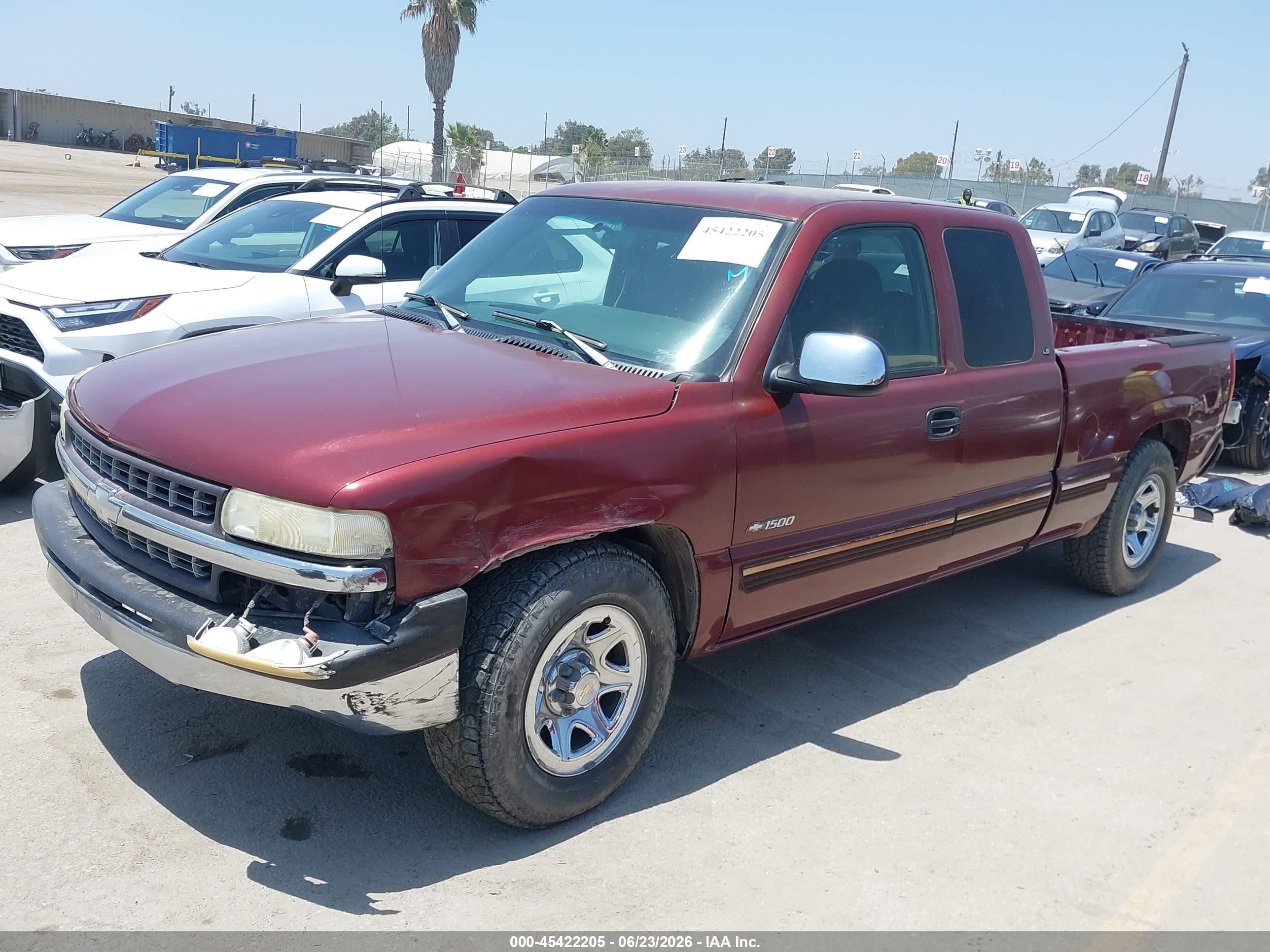 1999 Chevrolet Silverado 1500 Ls Red vin: 2GCEC19V3X1143945