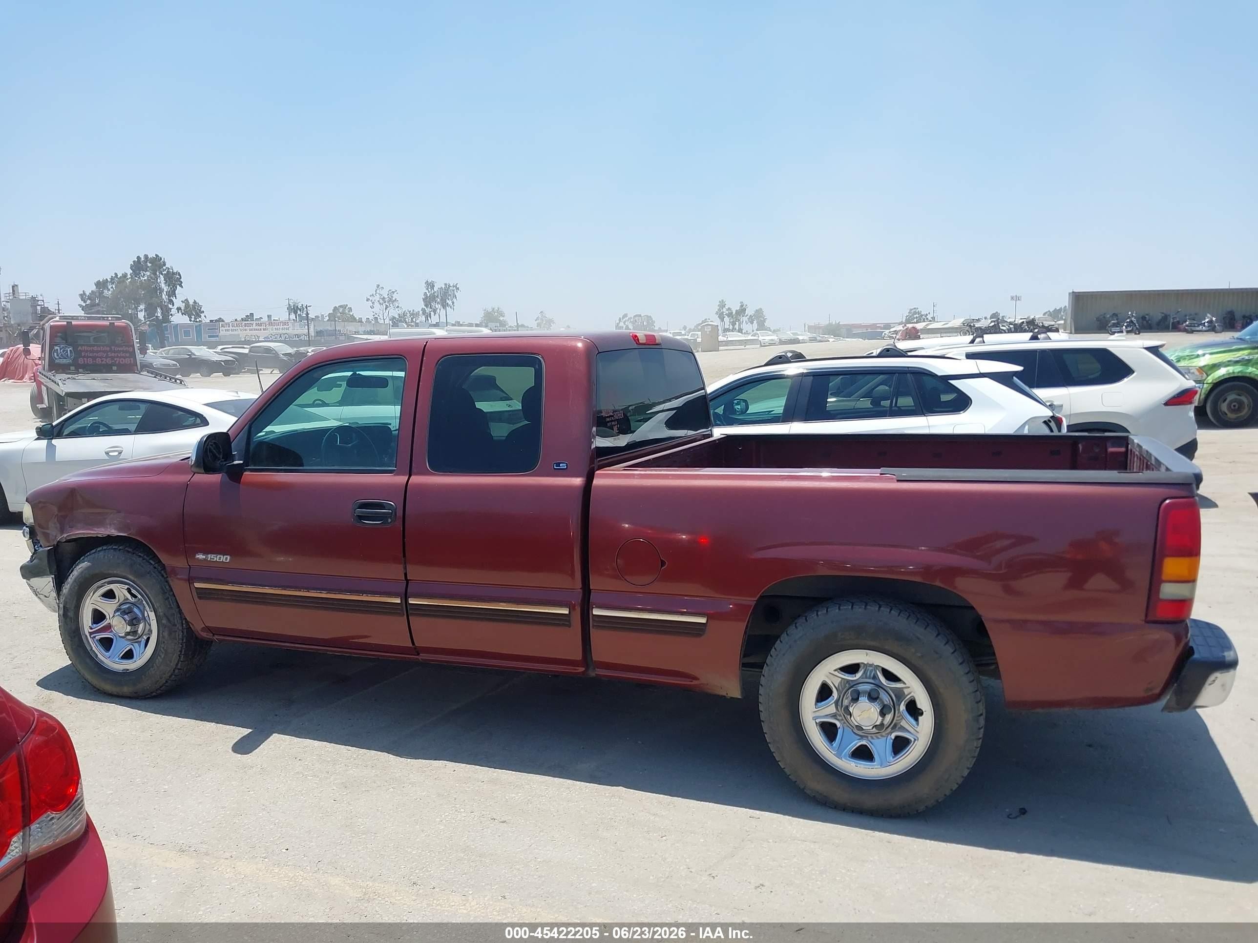 1999 Chevrolet Silverado 1500 Ls Red vin: 2GCEC19V3X1143945