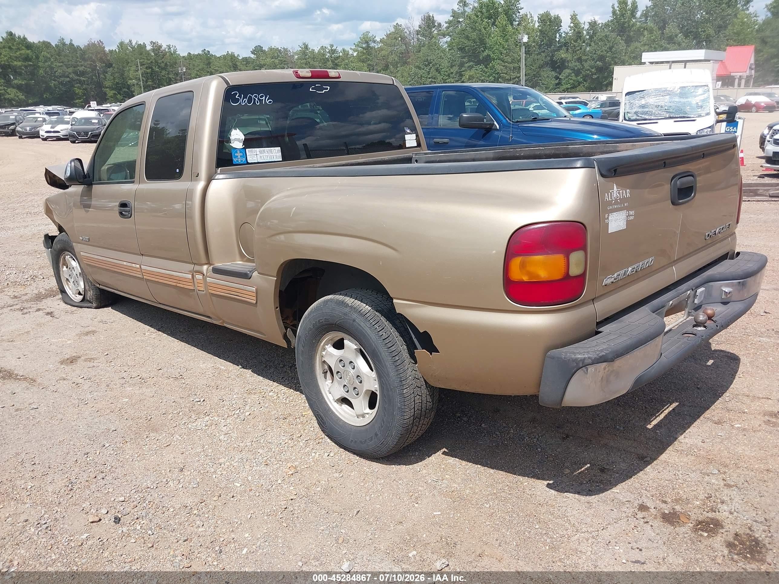2000 Chevrolet Silverado 1500 Ls Tan vin: 2GCEC19V3Y1360896