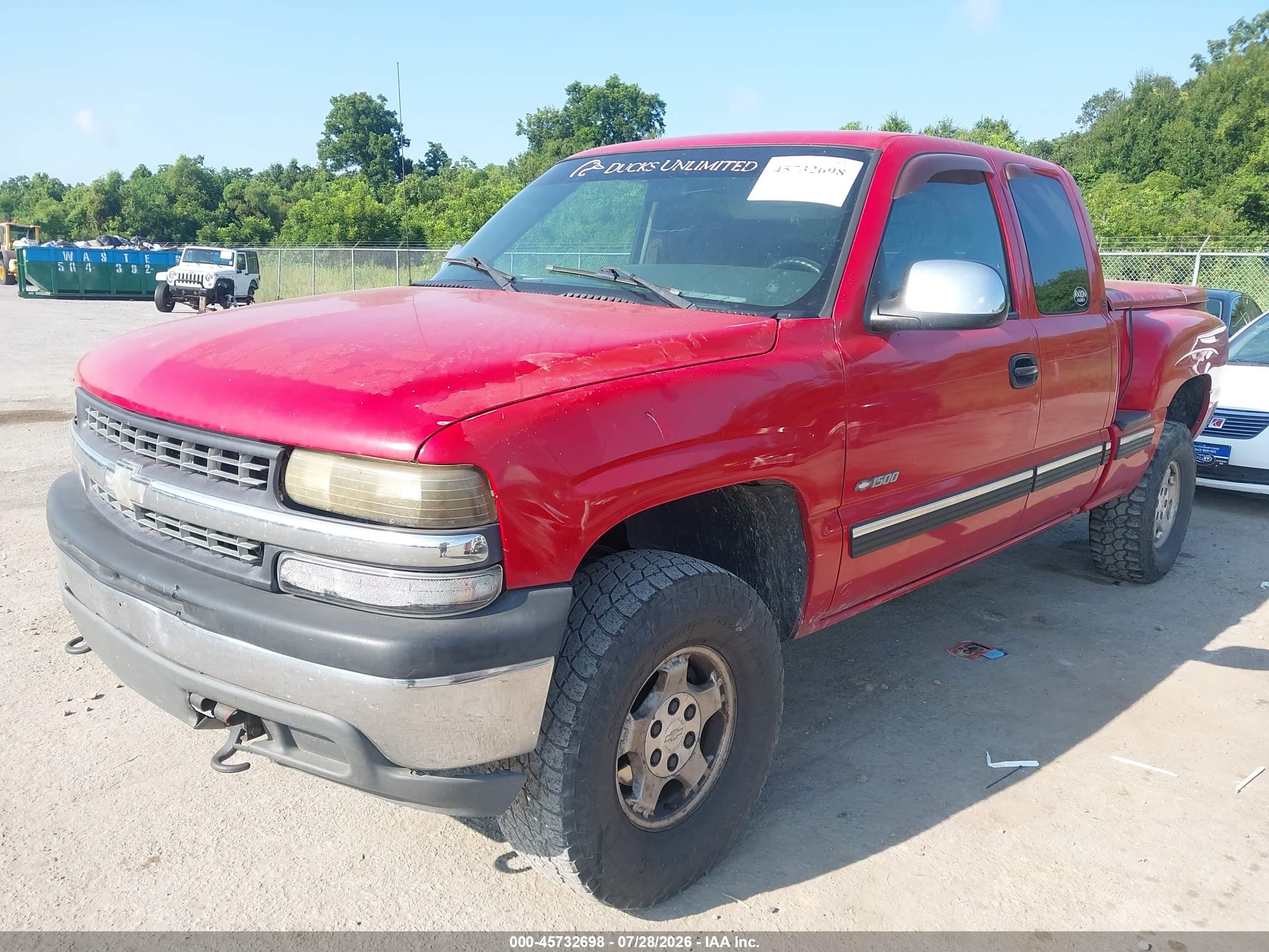 2001 Chevrolet Silverado 1500 Ls Красный vin: 2GCEC19V411159319