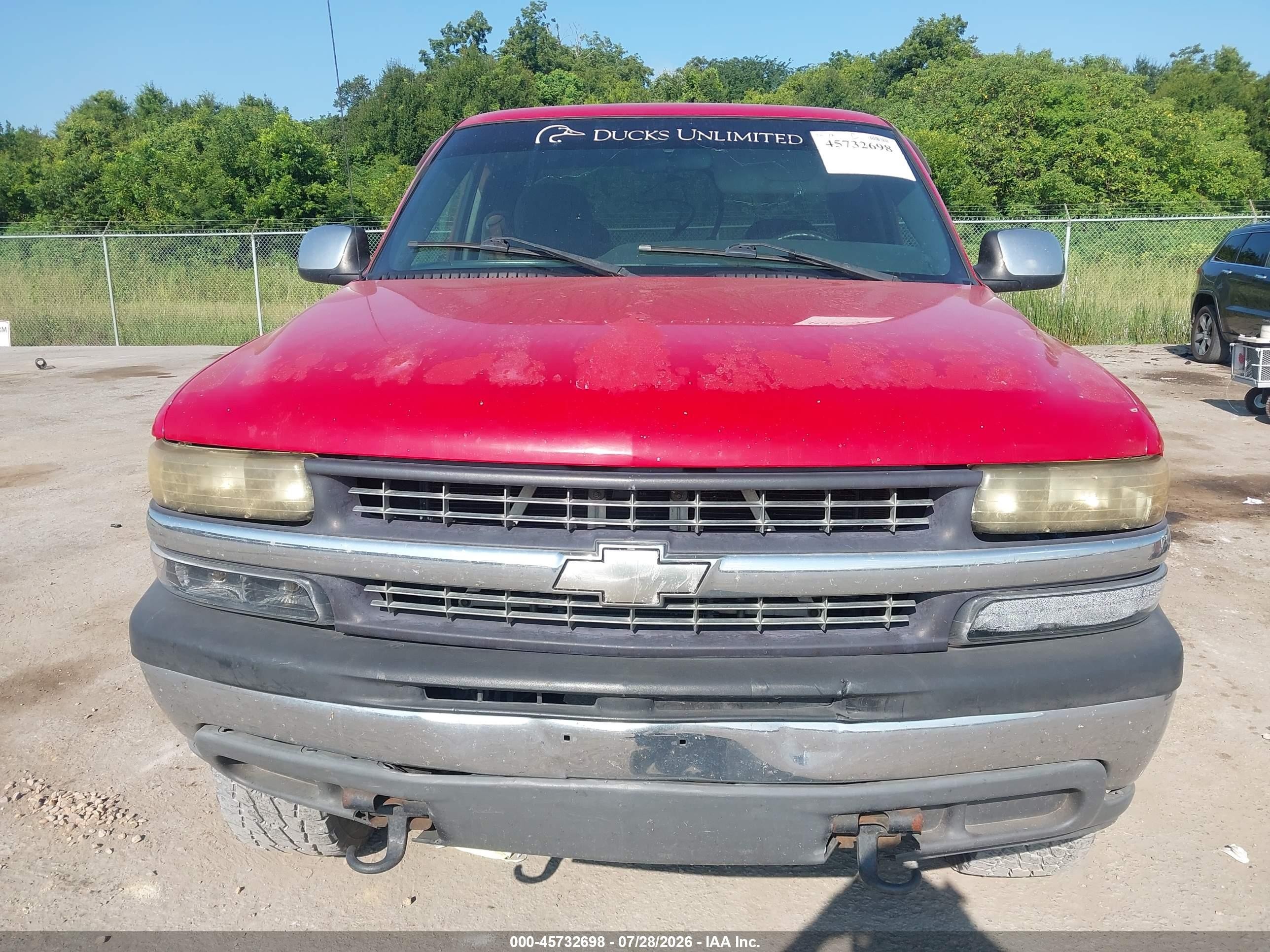 2001 Chevrolet Silverado 1500 Ls Красный vin: 2GCEC19V411159319