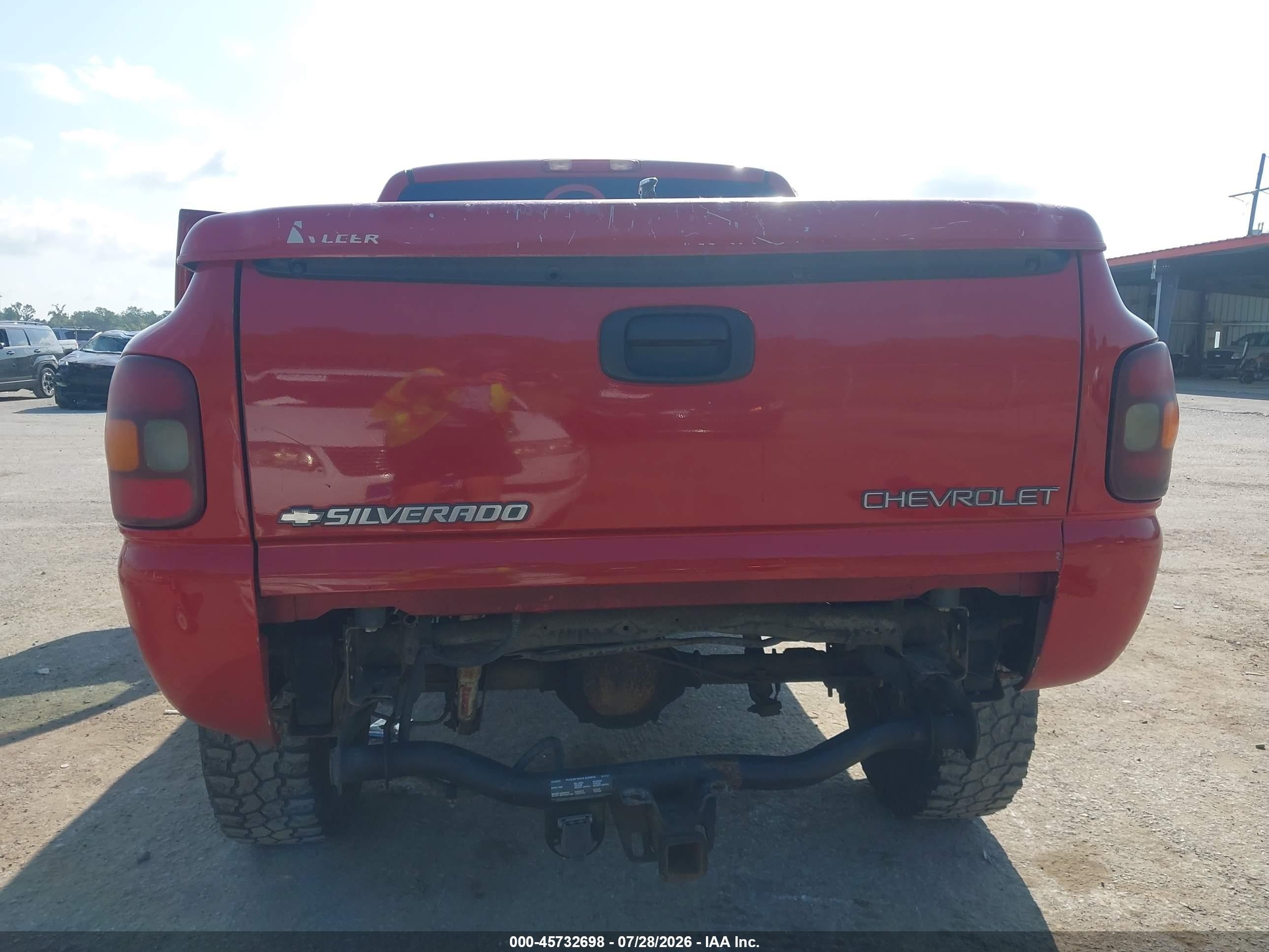 2001 Chevrolet Silverado 1500 Ls Красный vin: 2GCEC19V411159319