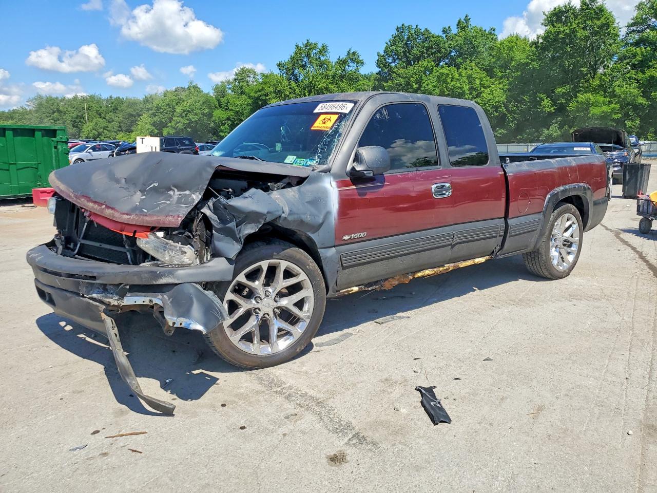 2002 Chevrolet Silverado C1500 Red vin: 2GCEC19V421157457