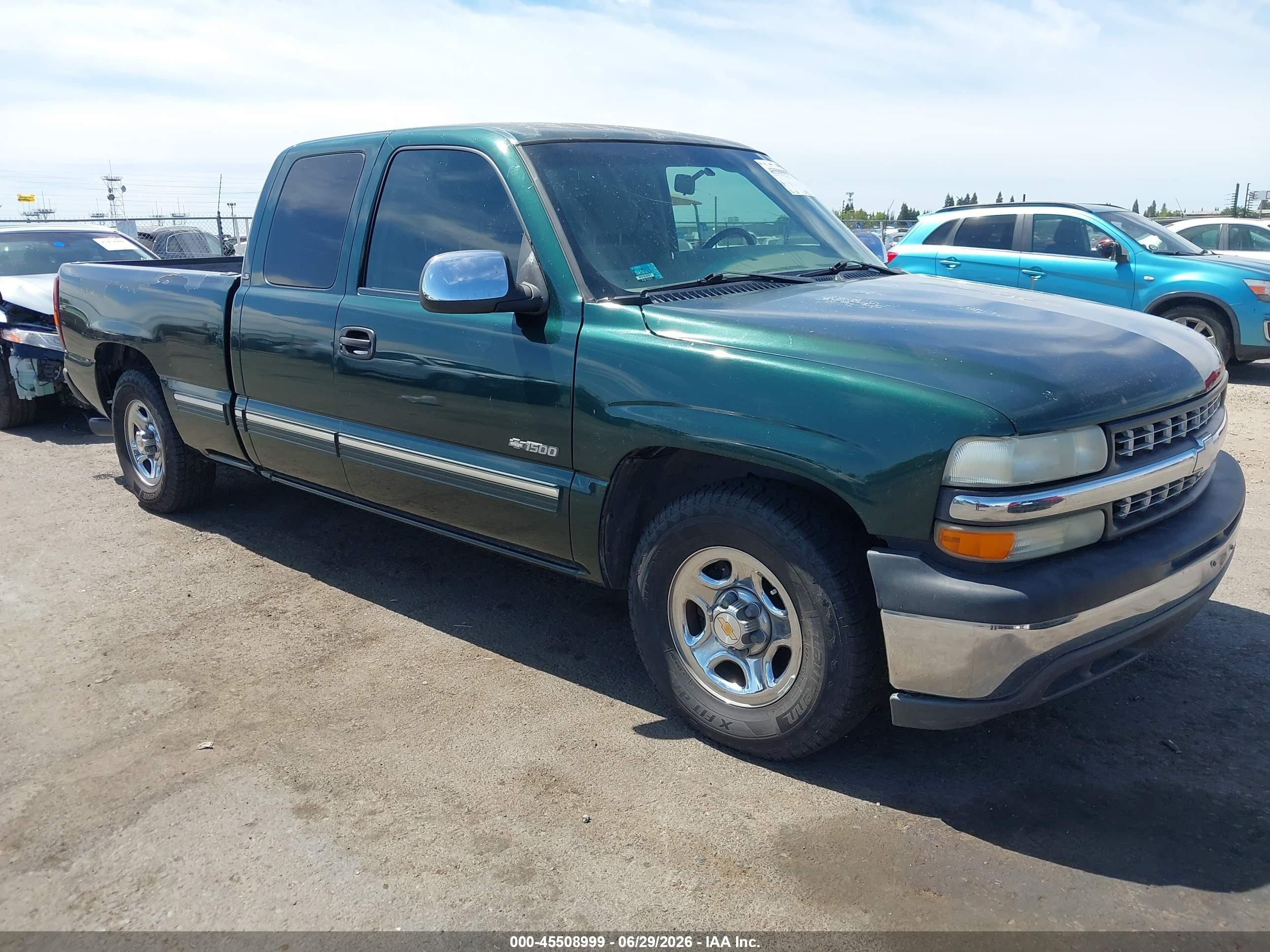 2002 Chevrolet Silverado 1500 Ls Green vin: 2GCEC19V421221738