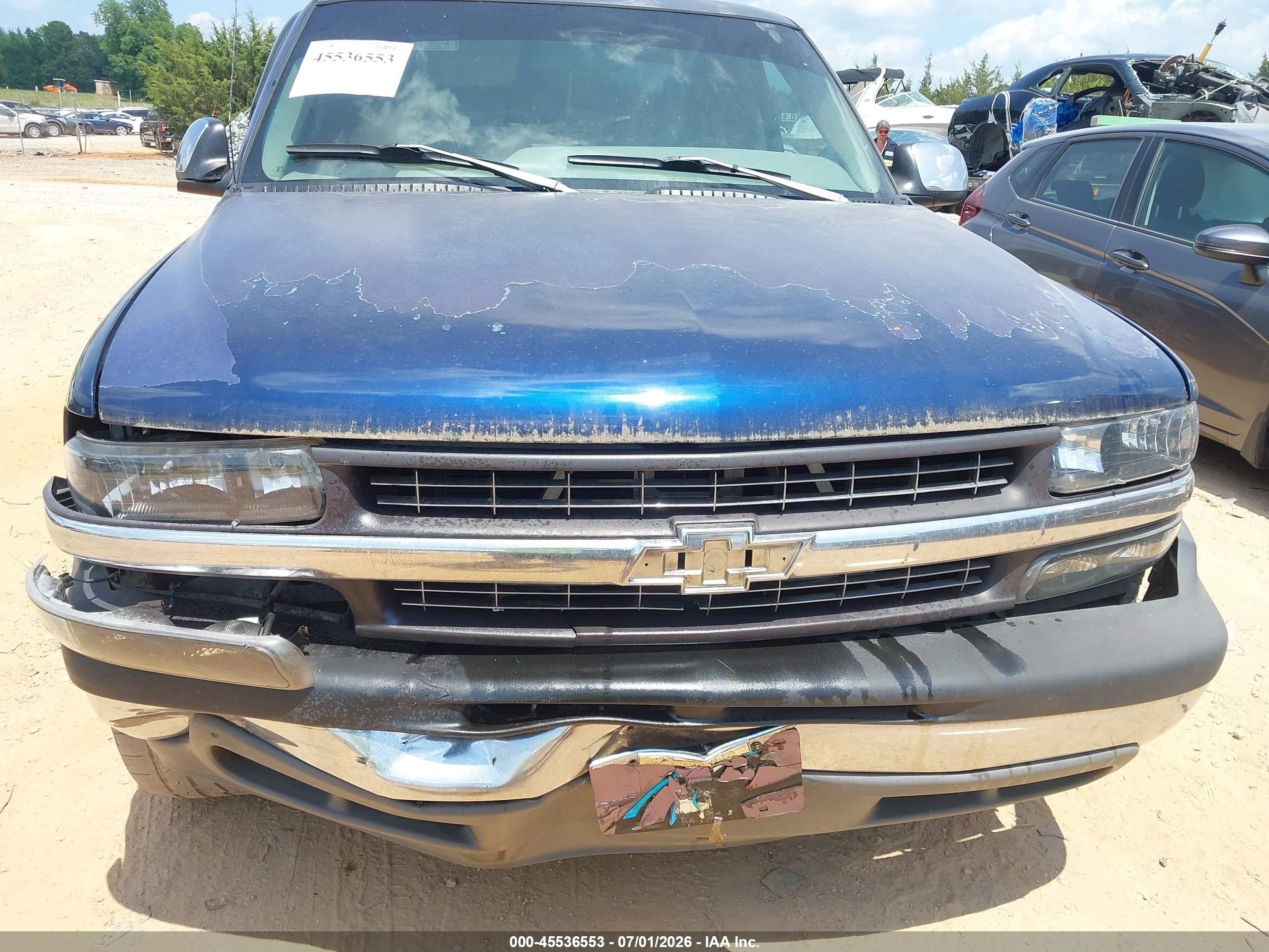 2000 Chevrolet Silverado 1500 Ls Blue vin: 2GCEC19V4Y1122569