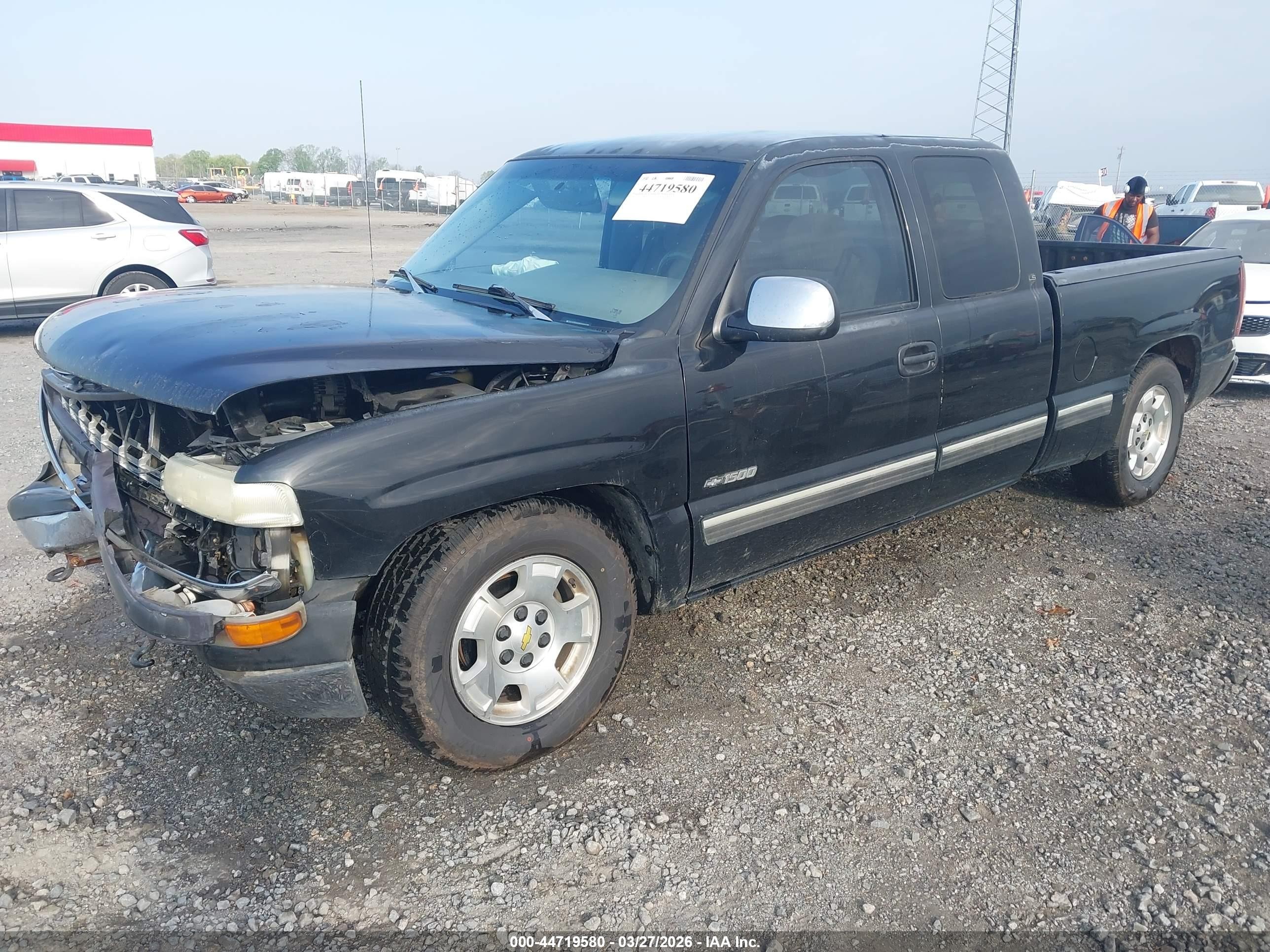 2000 Chevrolet Silverado 1500 Ls Black vin: 2GCEC19V4Y1186241