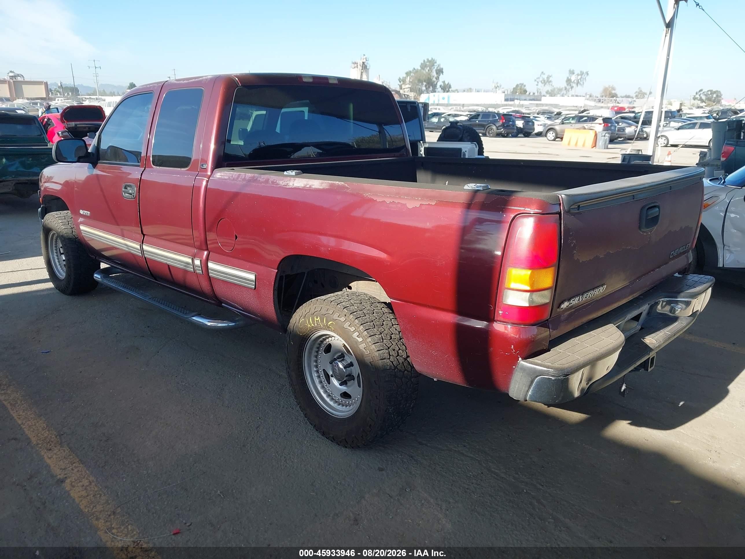 2000 Chevrolet Silverado 1500 Ls Burgundy vin: 2GCEC19V4Y1391588