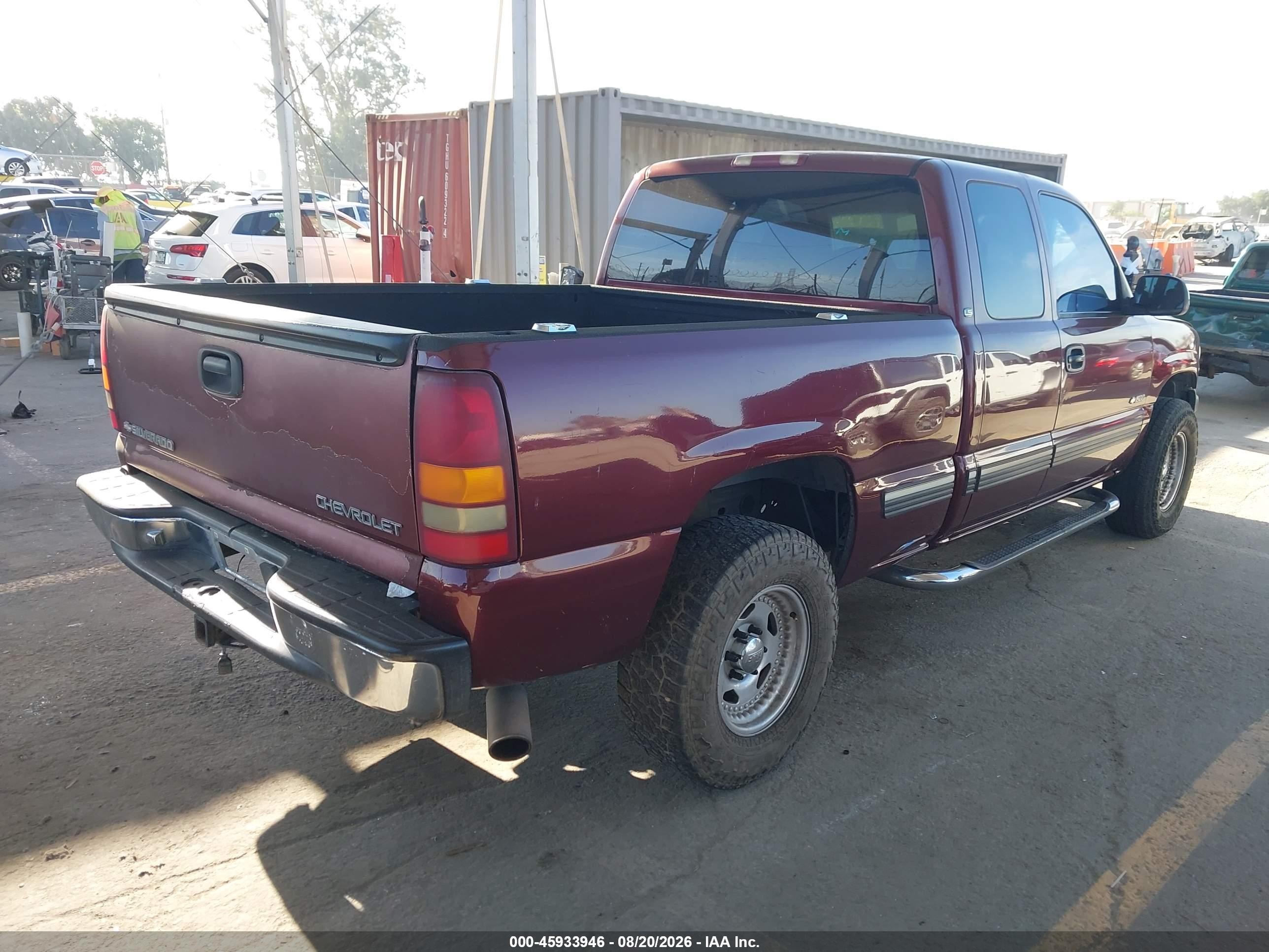 2000 Chevrolet Silverado 1500 Ls Burgundy vin: 2GCEC19V4Y1391588