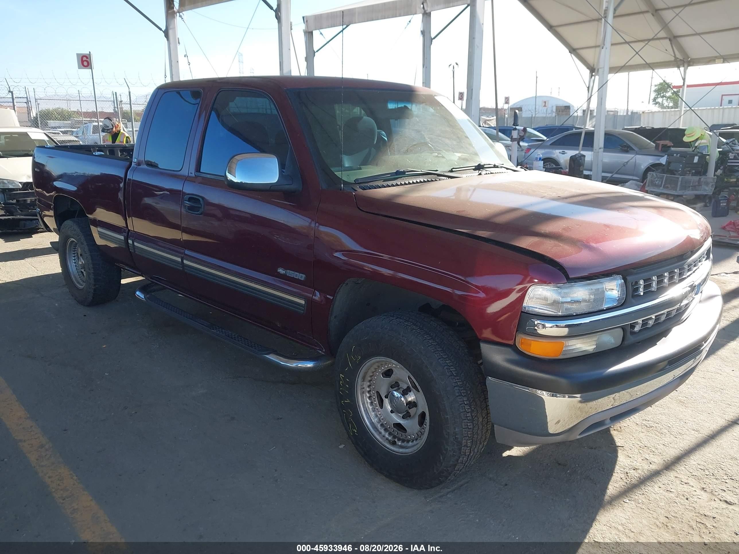 2000 Chevrolet Silverado 1500 Ls Burgundy vin: 2GCEC19V4Y1391588