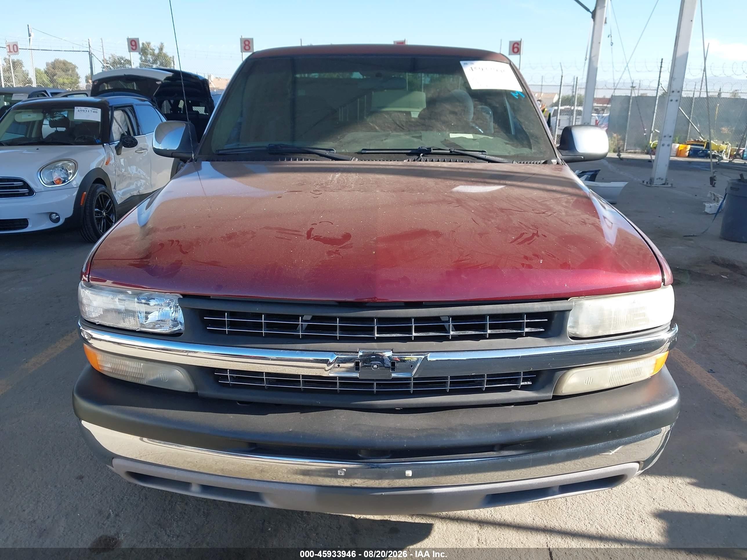 2000 Chevrolet Silverado 1500 Ls Burgundy vin: 2GCEC19V4Y1391588