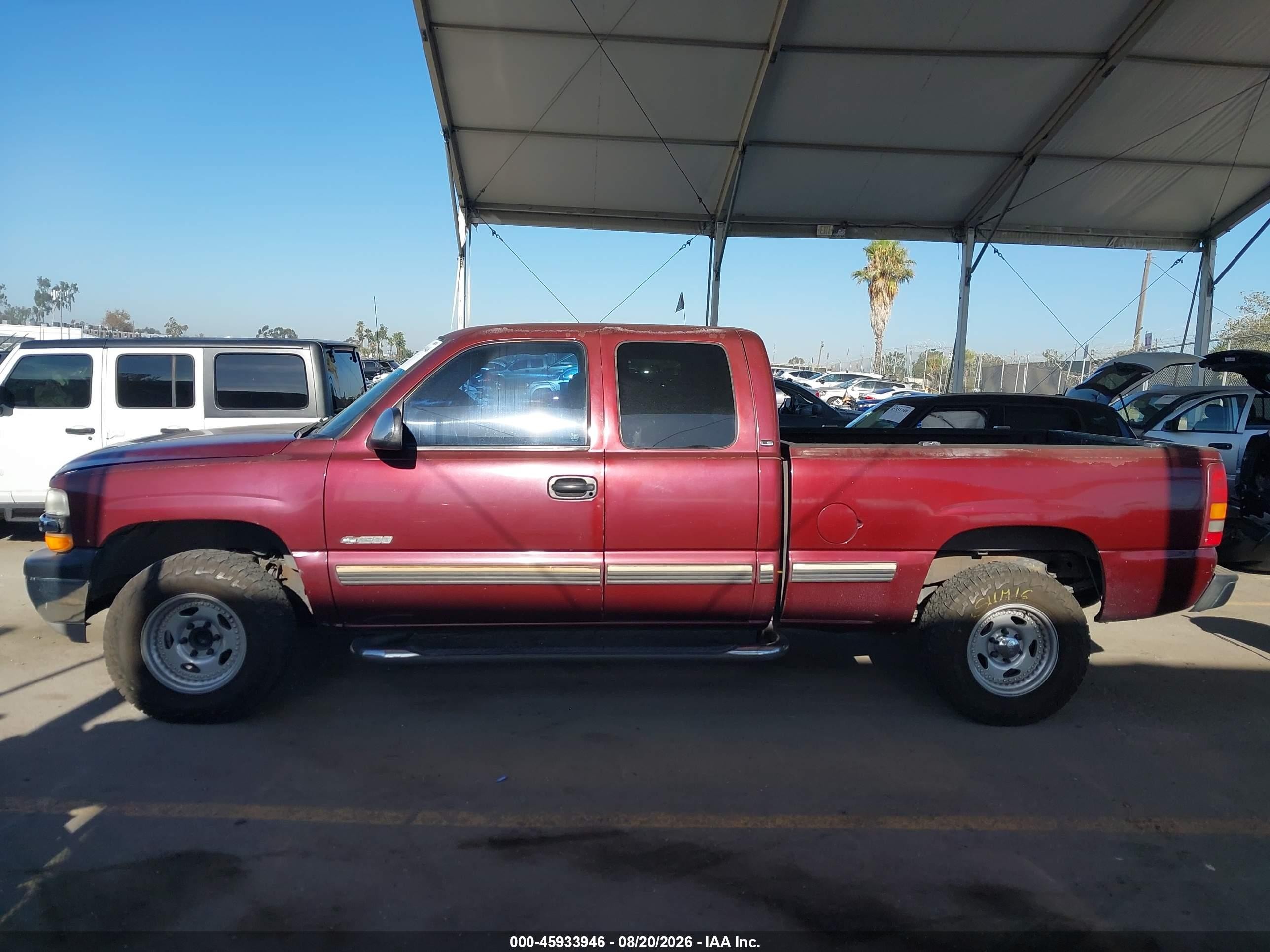 2000 Chevrolet Silverado 1500 Ls Burgundy vin: 2GCEC19V4Y1391588